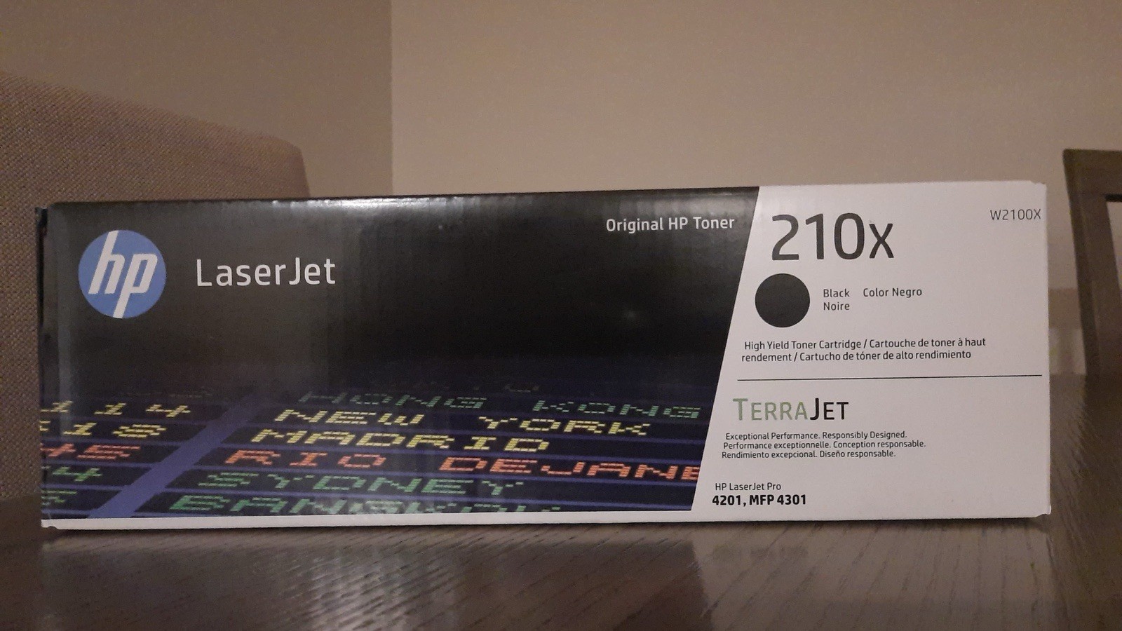 HP 210X Black Original LaserJet Toner Cartridge, ~7,500 Pages, W2100X