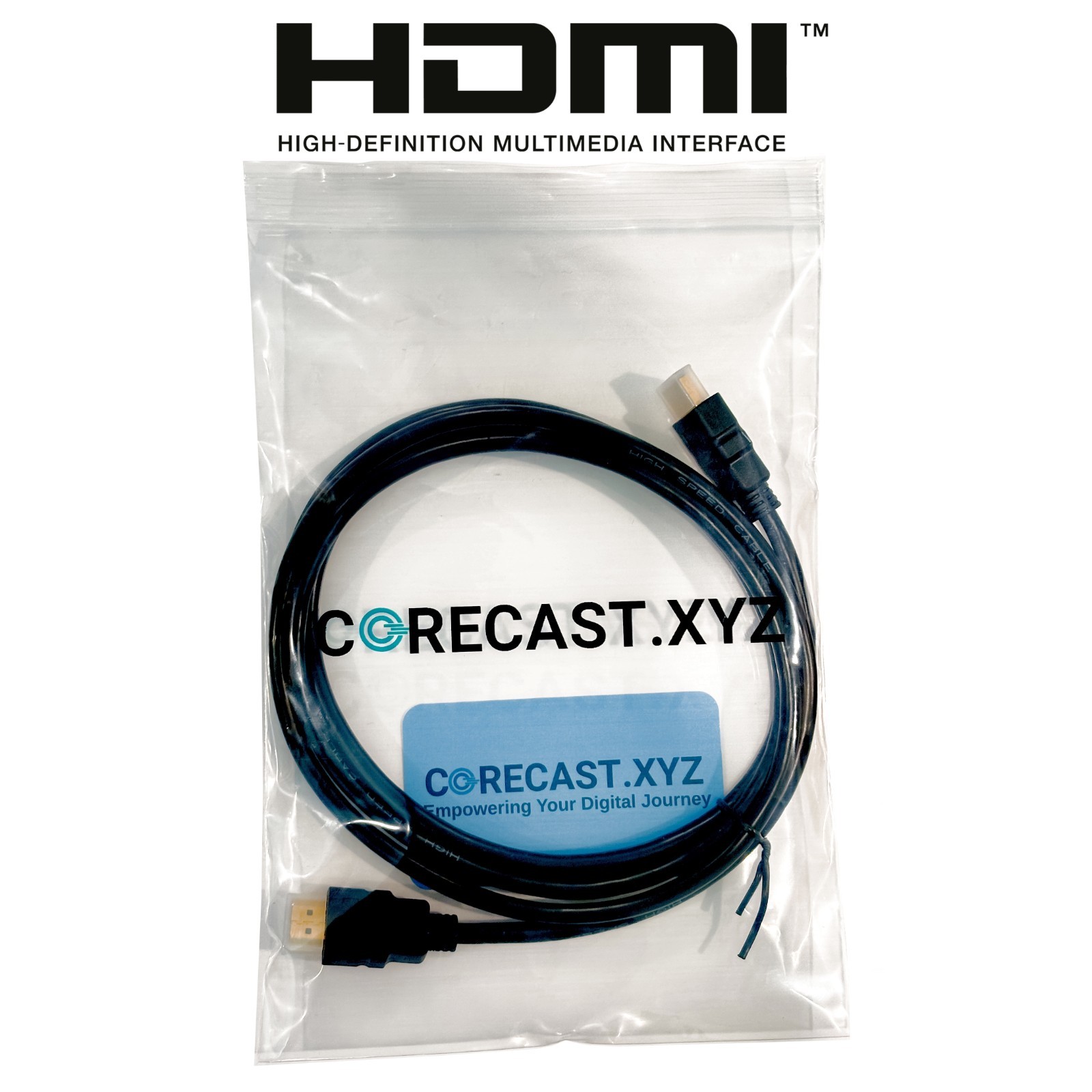 6ft HDMI to HDMI Cable – 4K Ultra HD, Gold-Plated, Durable, Long-Lasting