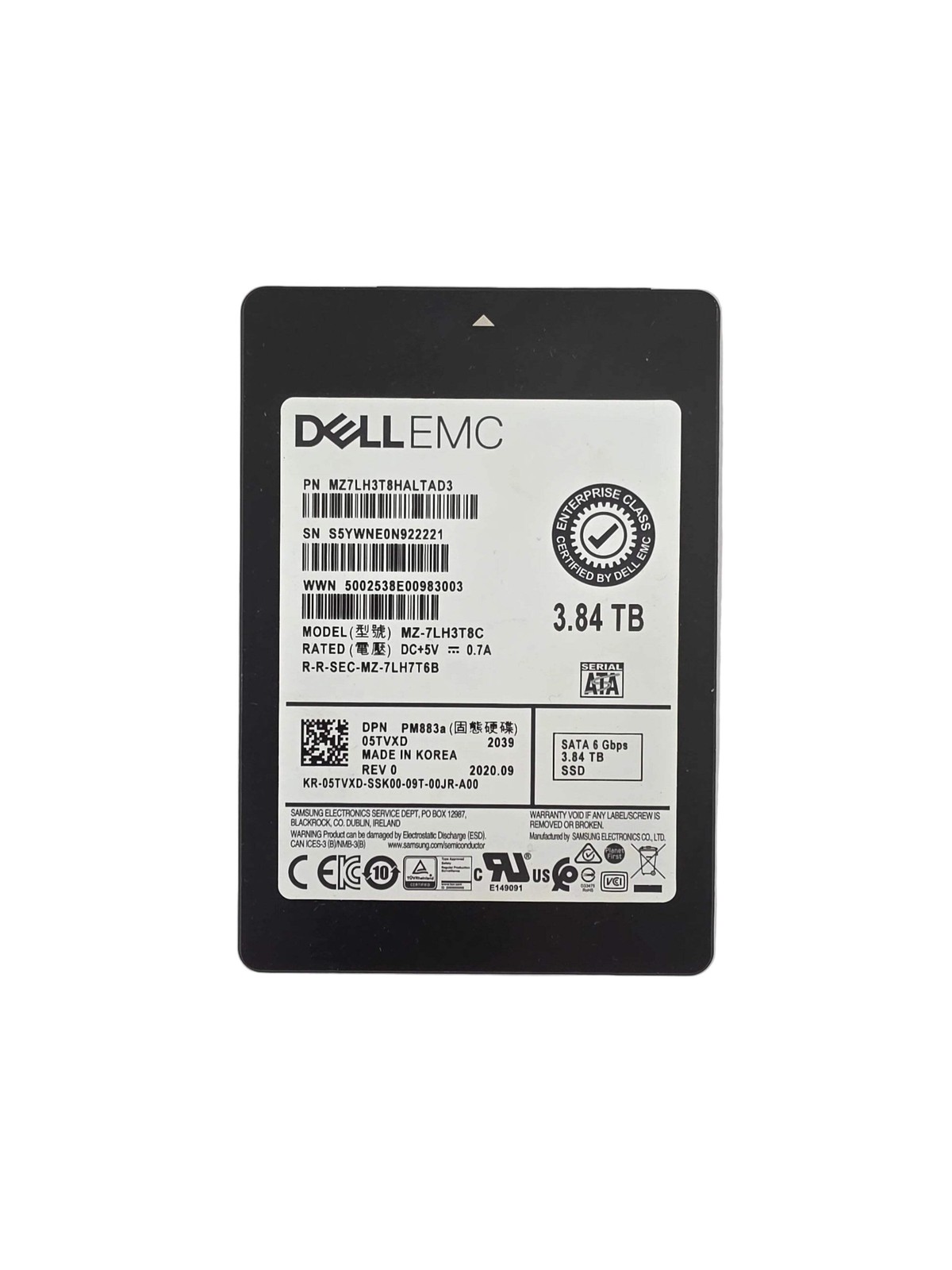 Dell SSD SATA3 2.5″ 3.84TB TLC Read Intensive 6GBPS