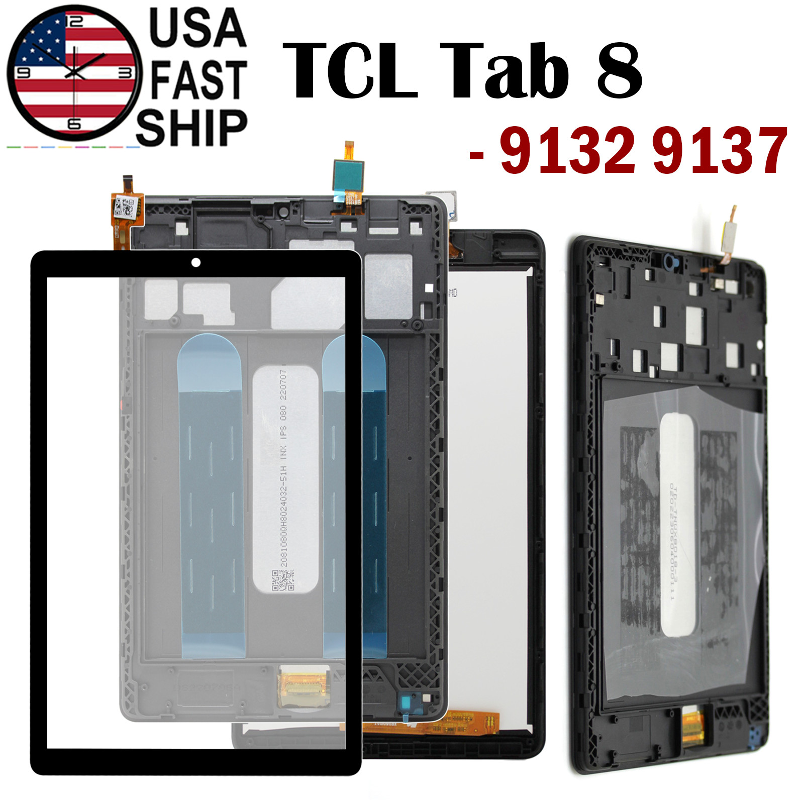 Digitizer LCD Display Touch Screen Frame – TCL Tab Lite / 8 4G 9132 / 8 LE 9137