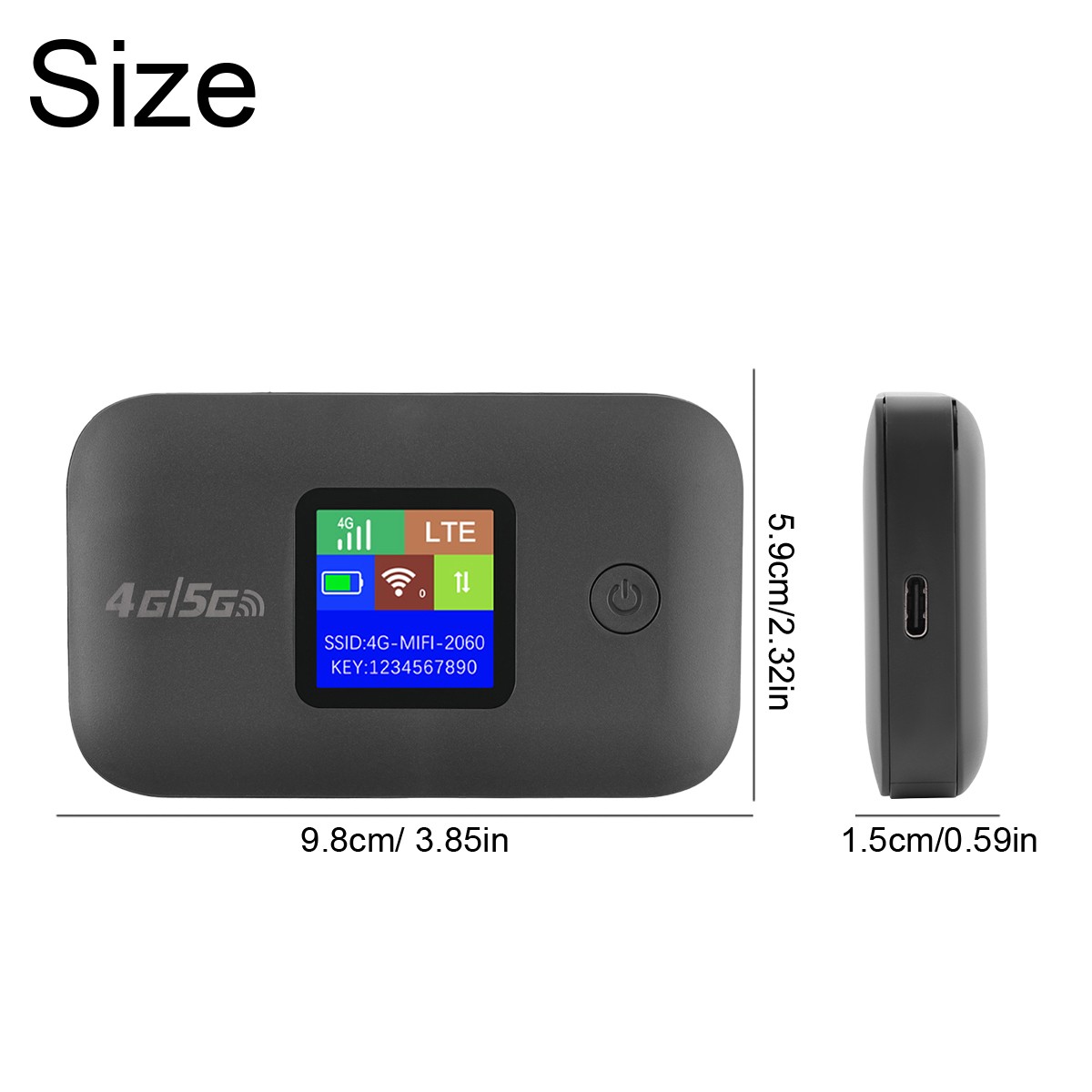 Unlocked Hotspot 4G/5G LTE Wireless WiFi Router Mobile Broadband MIFI LCD 3KmAh