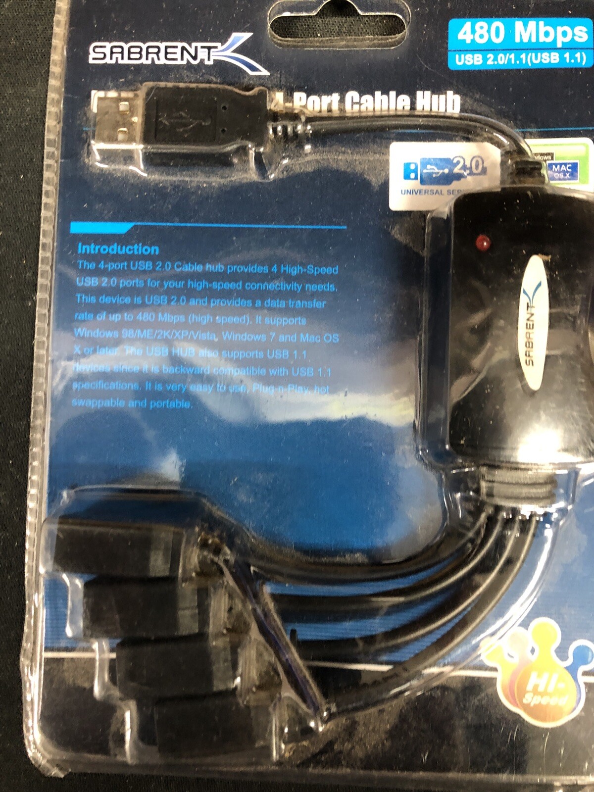 SARBENT 4 Port USB C Hub with PD 2.0 – USB-C to 4x A – USB 1-1 Hub