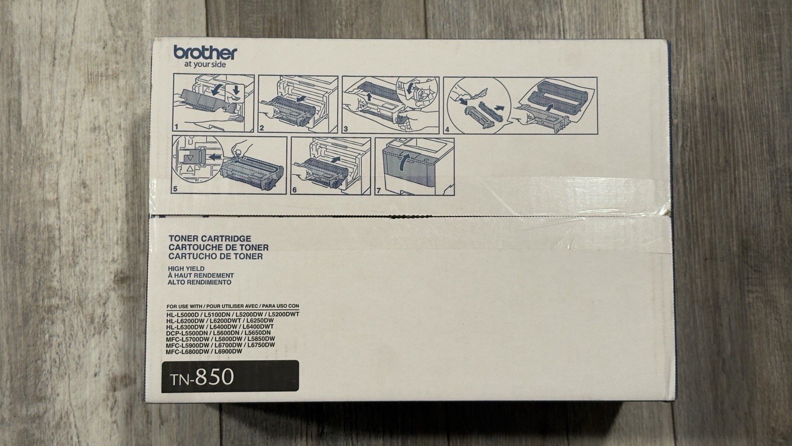 GENUINE BROTHER TN-850 BLACK TONER CARTRIDGE OEM High Yield Sealed Box