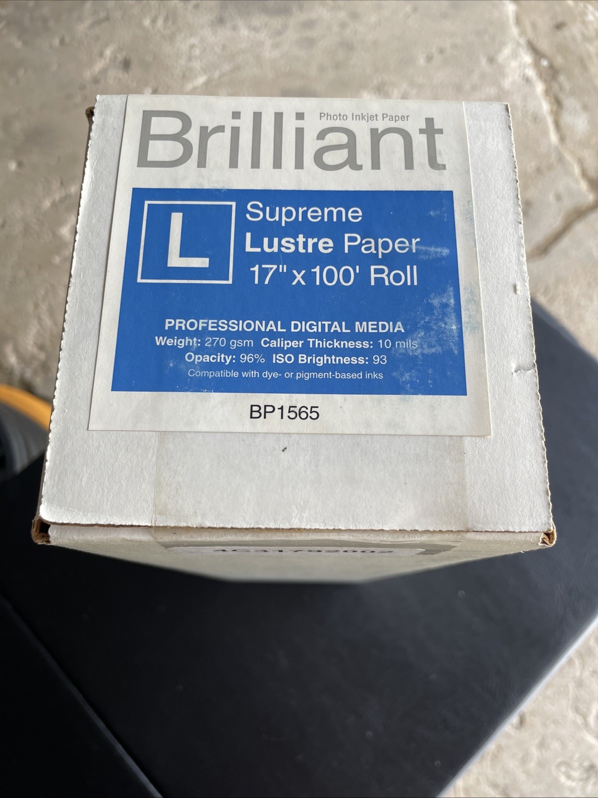 Brilliant Photo Ink, Jet Paper 17“ X 100‘ Roll New Sealed. Free Shipping! ￼