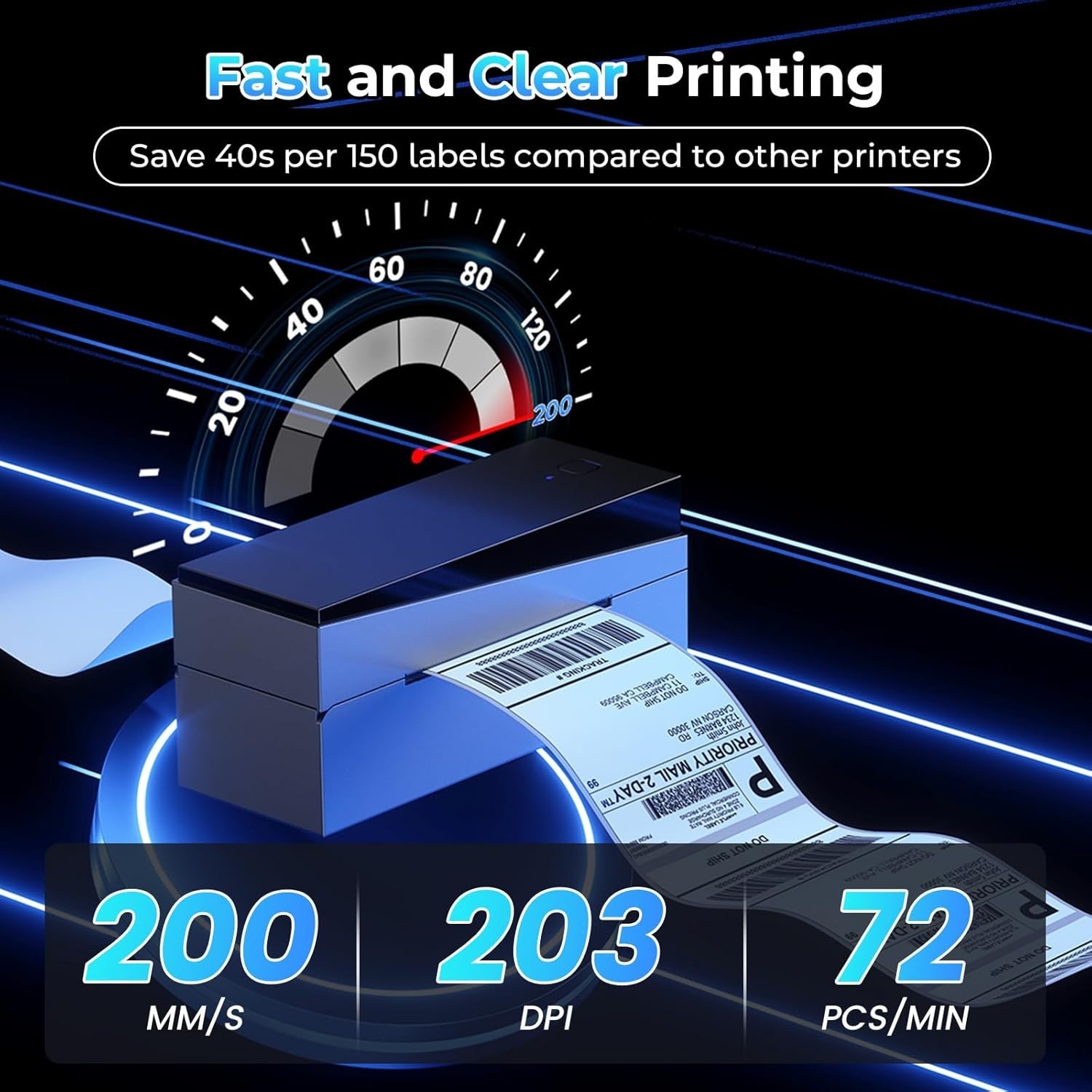 4X6 Bluetooth Thermal Label Printer for Shipping Label Amazon Shopify eBay USPS