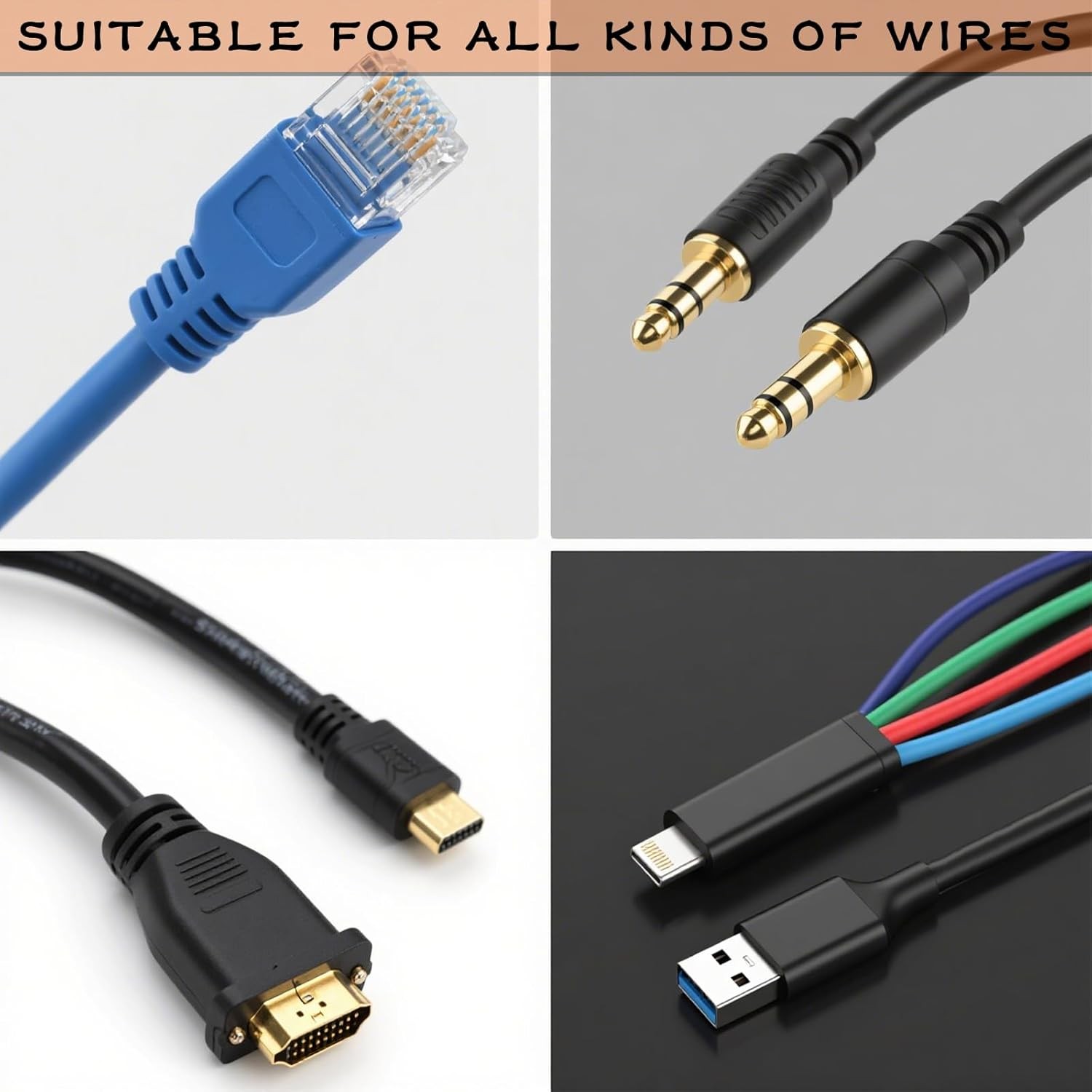 360 Pcs Waterproof Cable Labels Write On Self-adhesive Wire Tags for Cables🧾🏷️
