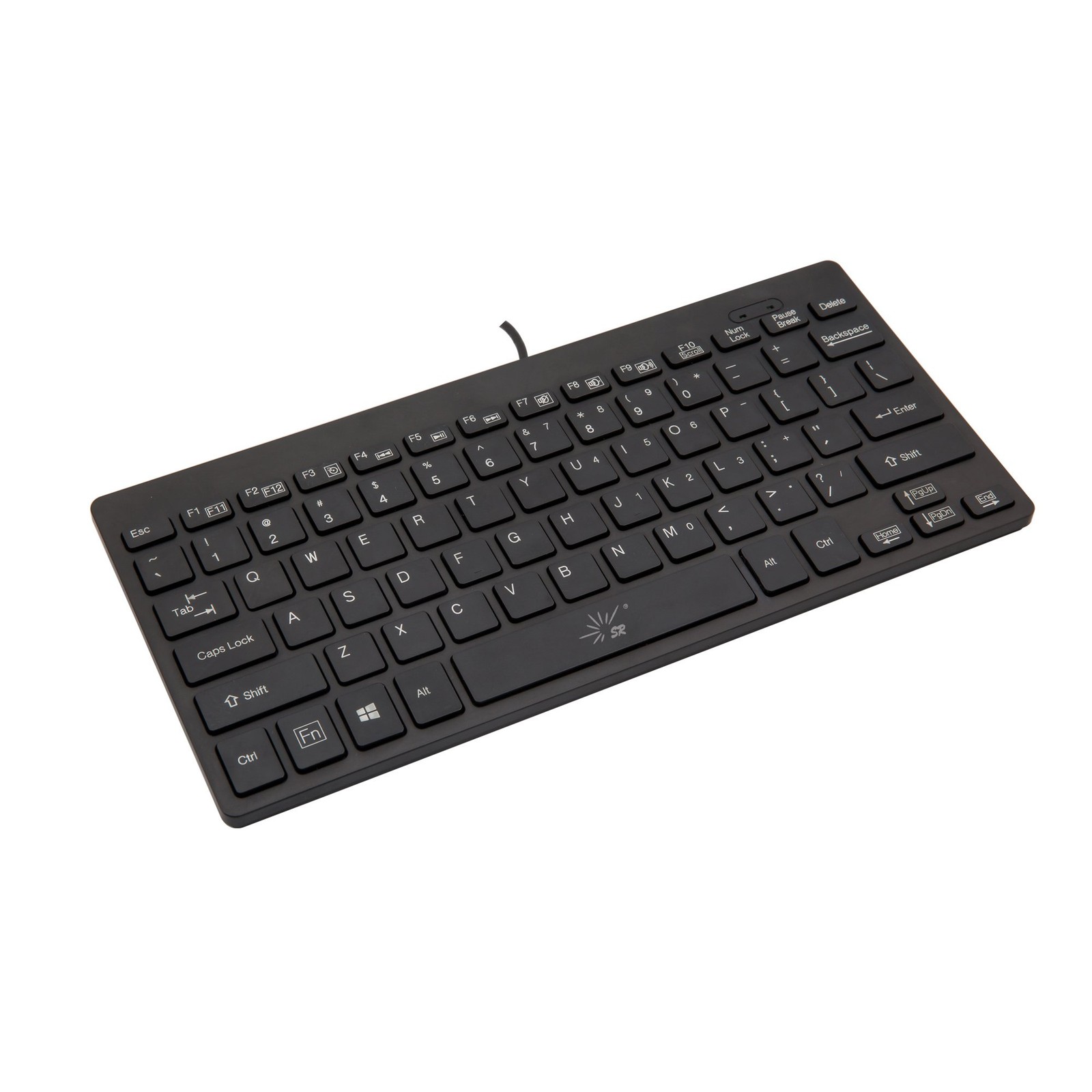 SR Mini Keyboard Wired Thin Light 78 Keys USB Multimedia Small for Pc