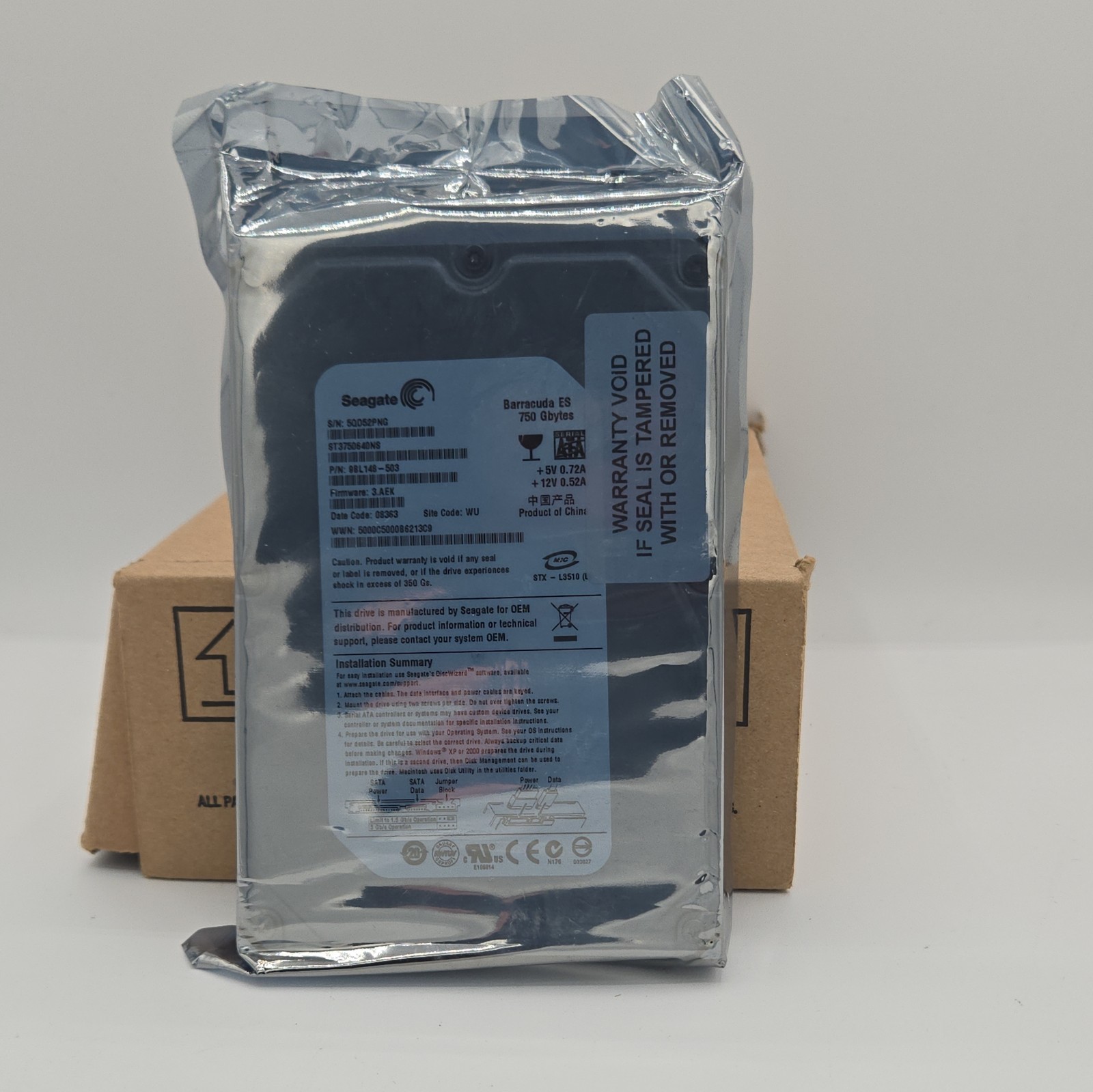 Seagate Barracuda ES 750GB ST3750640NS 3.5″ SATA Internal HDD