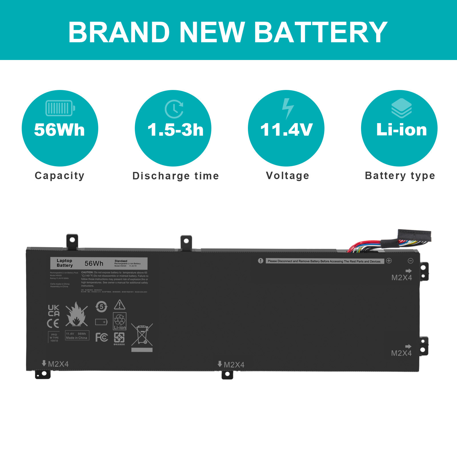Battery for Dell Precision 5510 5520 5530 5540 XPS 15 9560 9550 9570 H5H20 NEW