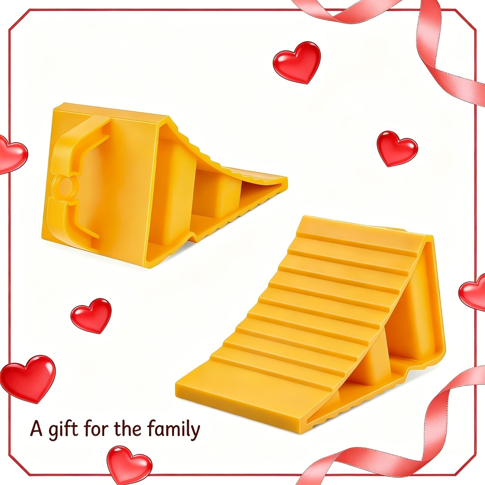 Wheel Chocks for Trailers, 2pcs/4pcs Hard Plastic RV Wheel Chocks with Handles