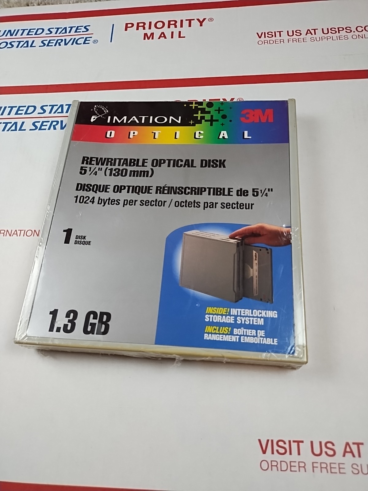 New IMATION 3M Optical Rewritable Optical Disk 5.25 130mm 1.3 GB Disc Storage