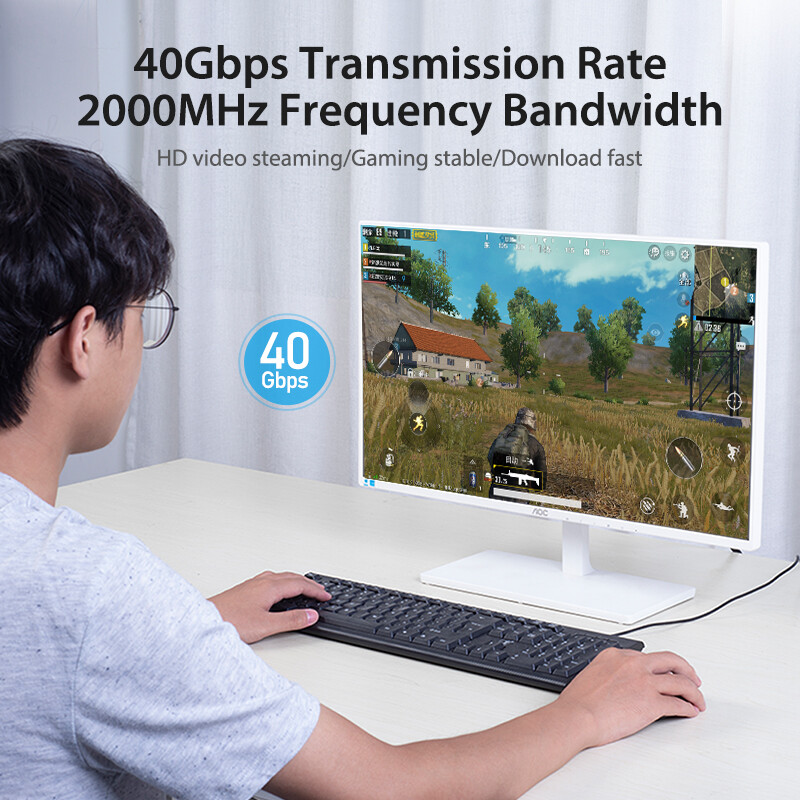 CAT 8 Shielded Ultra High Speed, 24AWG PREMIUM Ethernet Cable LAN Patch Cord.