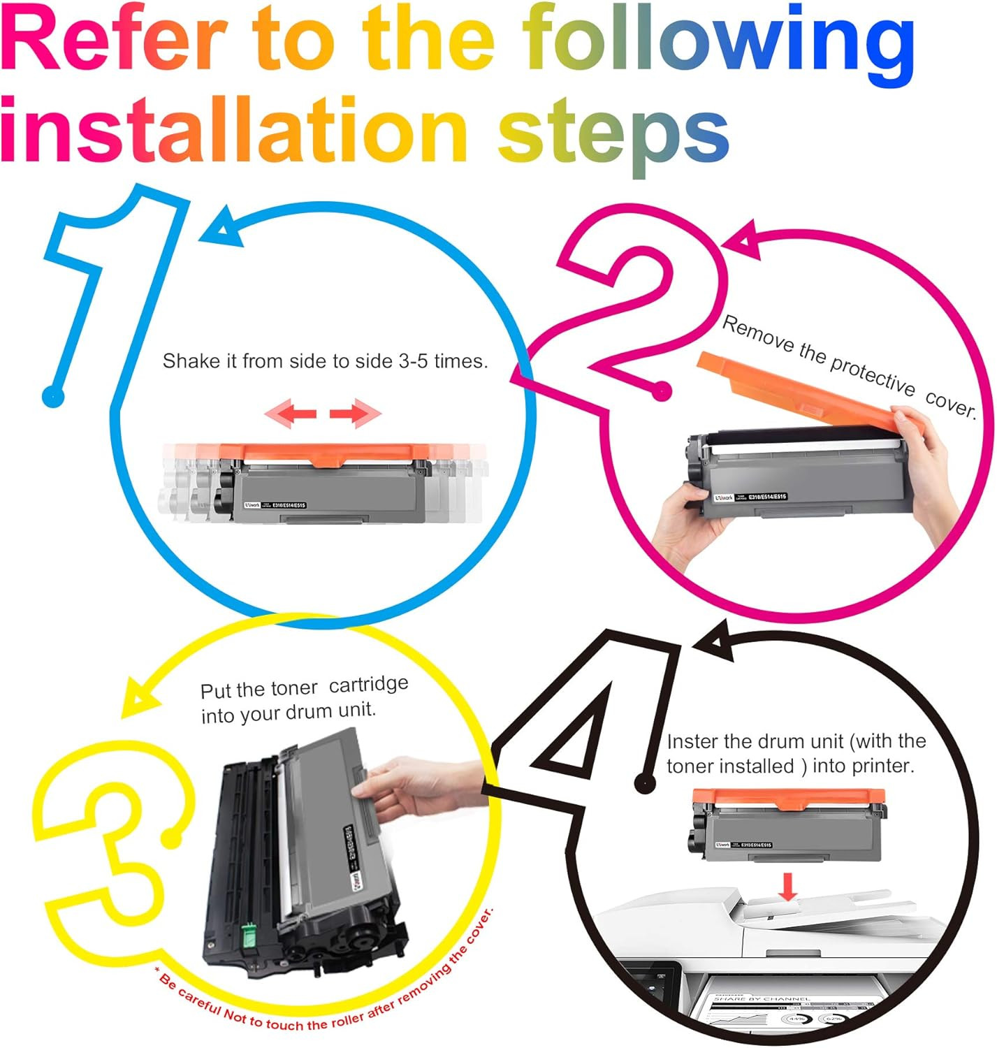 Compatible E310Dw Toner Cartridge Replacement for Dell E310Dw Toner Cartridge P7