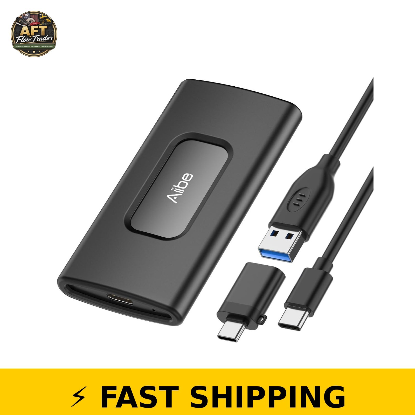Aiibe 256GB Portable External SSD USB 3.1 – Fast 500MB/s – Black