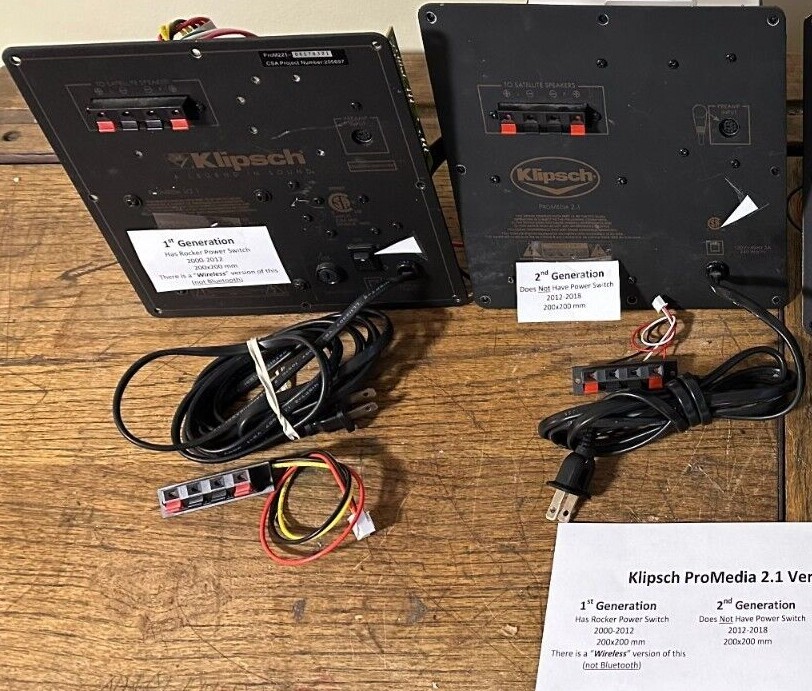 Klipsch Speaker TERMINAL ProMedia 2.1 BLOCK Satellite 3 Types Harness Plug NEW