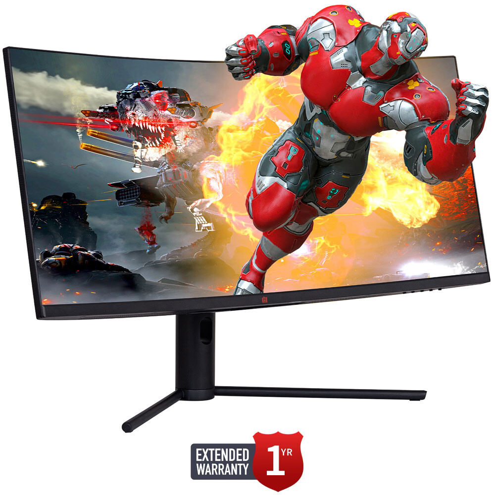 Deco Gear 34″ 3440×1440 21:9 Ultrawide Curved Monitor + 1 Year Extended Warranty