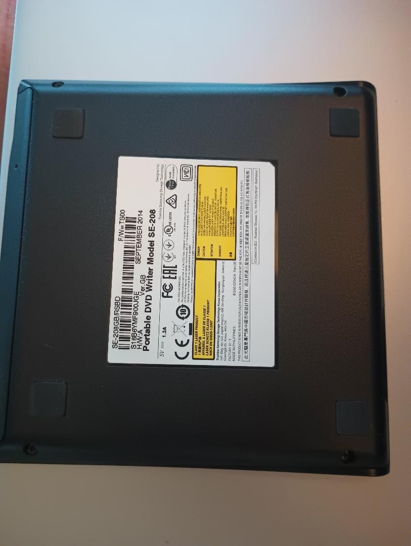 SAMSUNG SE-208 Ultra Thin Portable USB DVD Writer SE-208GB/RSBD