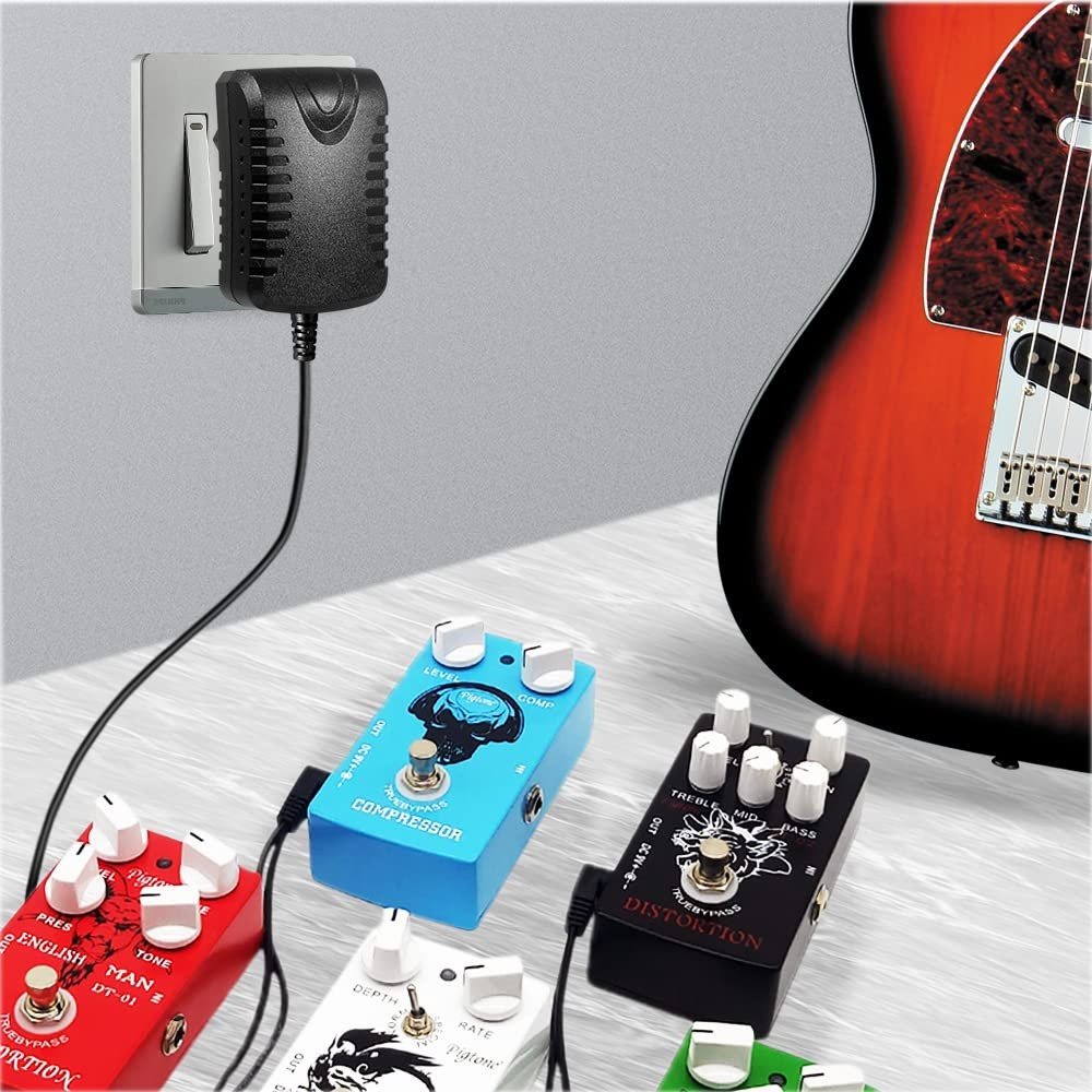 Pigtone 9V DC 1A Power Supply Adapter for Guitar Effects Pedal 9V1A adaper