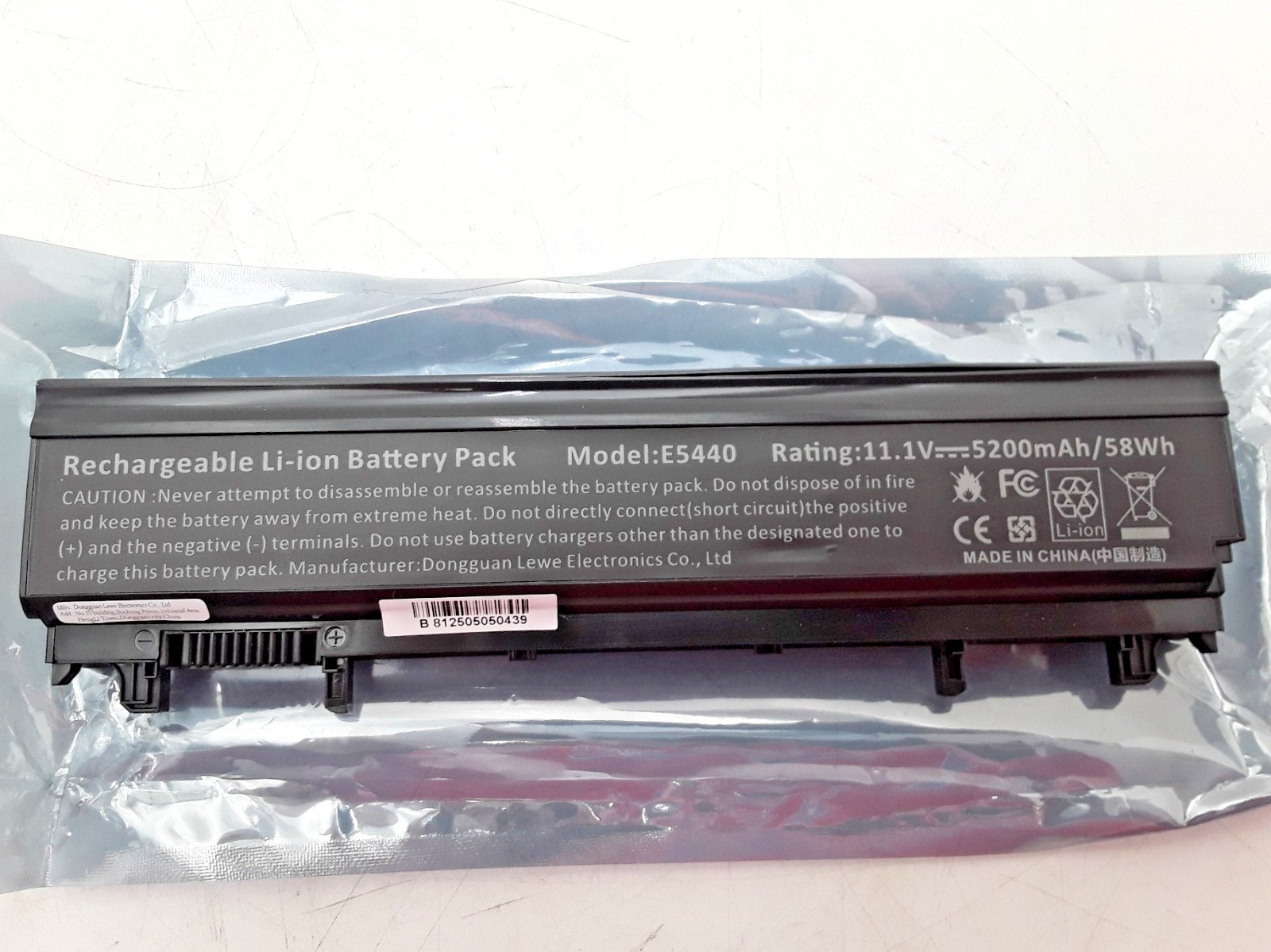 For A Dell Latitude | Model: E5440 | Rechargeable Li-Ion Battery | 5200mAh/58Wh
