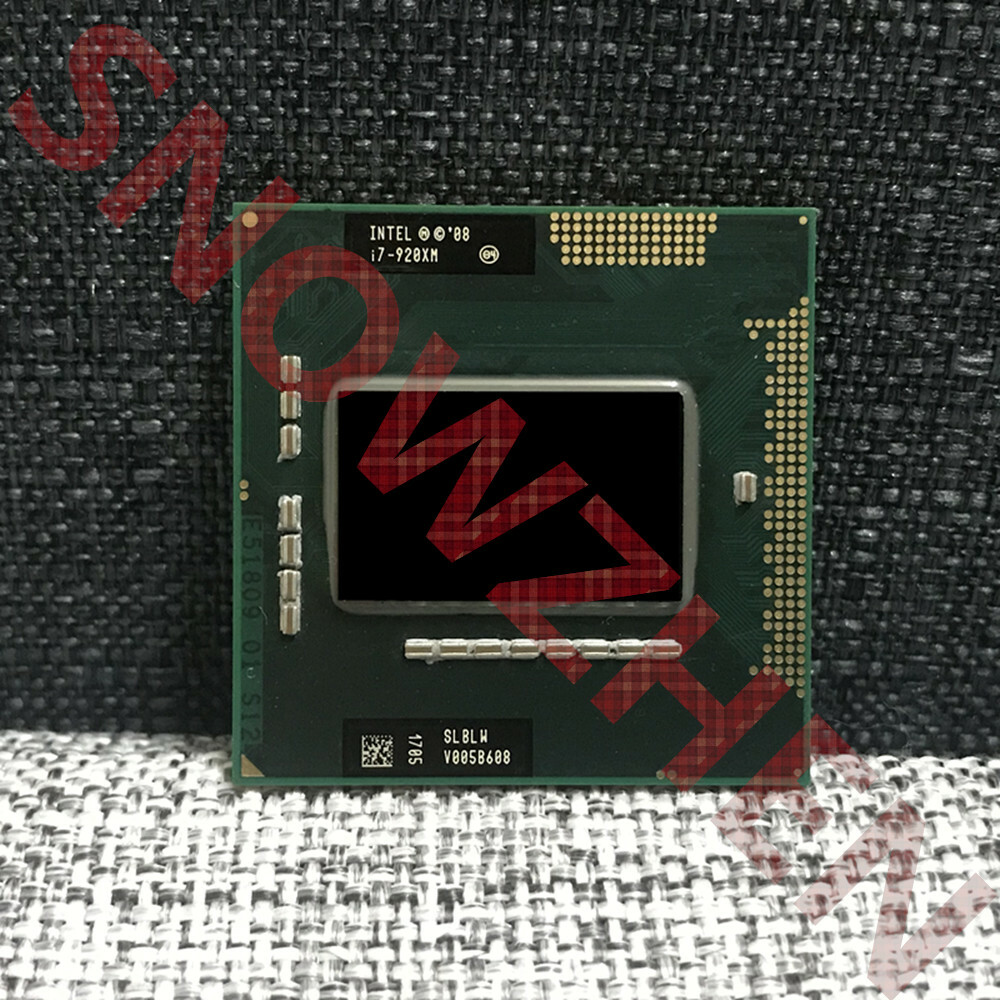 Intel Core i7-920XM CPU Quad-Core 2.0GHz 8M SLBLW Socket G1 Processor