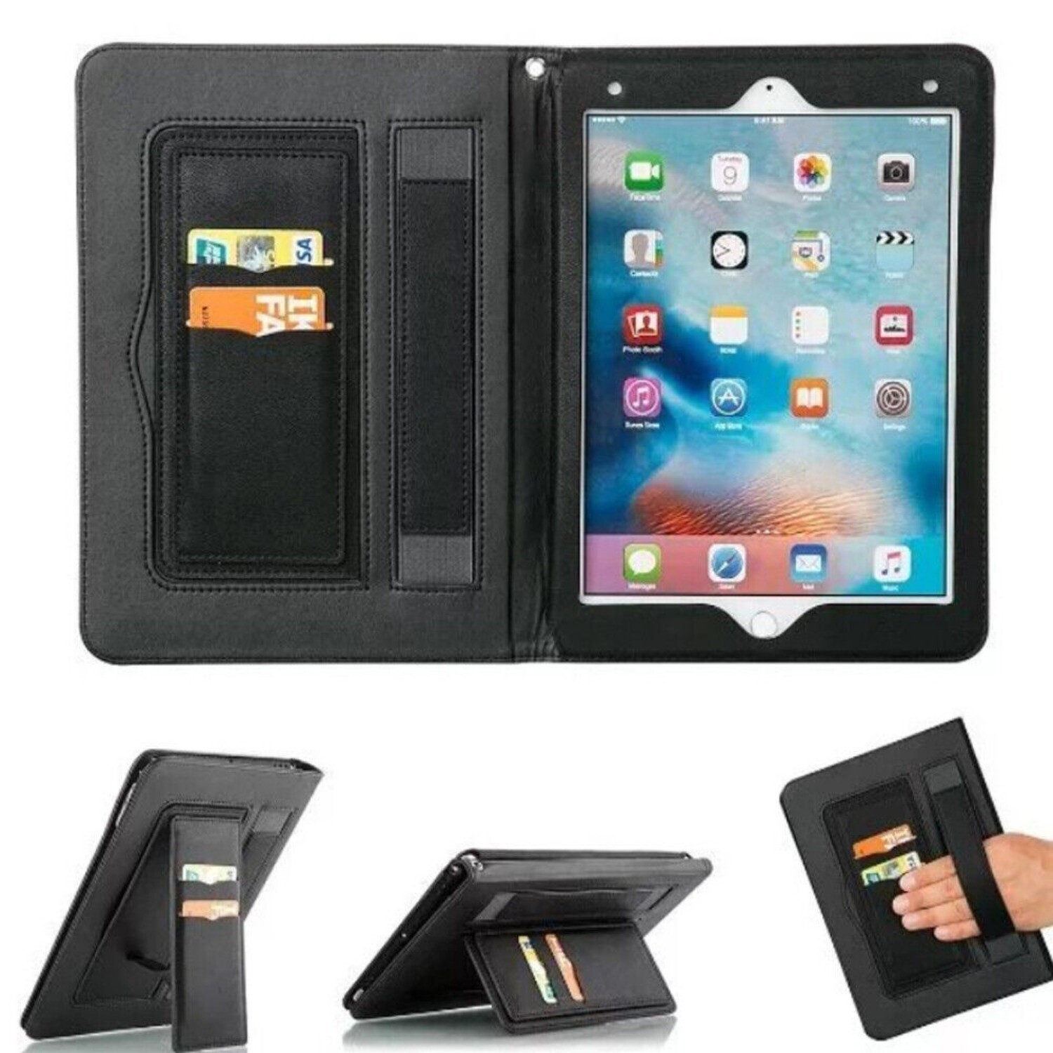 Leather Stand Case Cover For iPad Mini 1st 2nd 3rd 4th 5th 6th Gen Mini A17 Pro