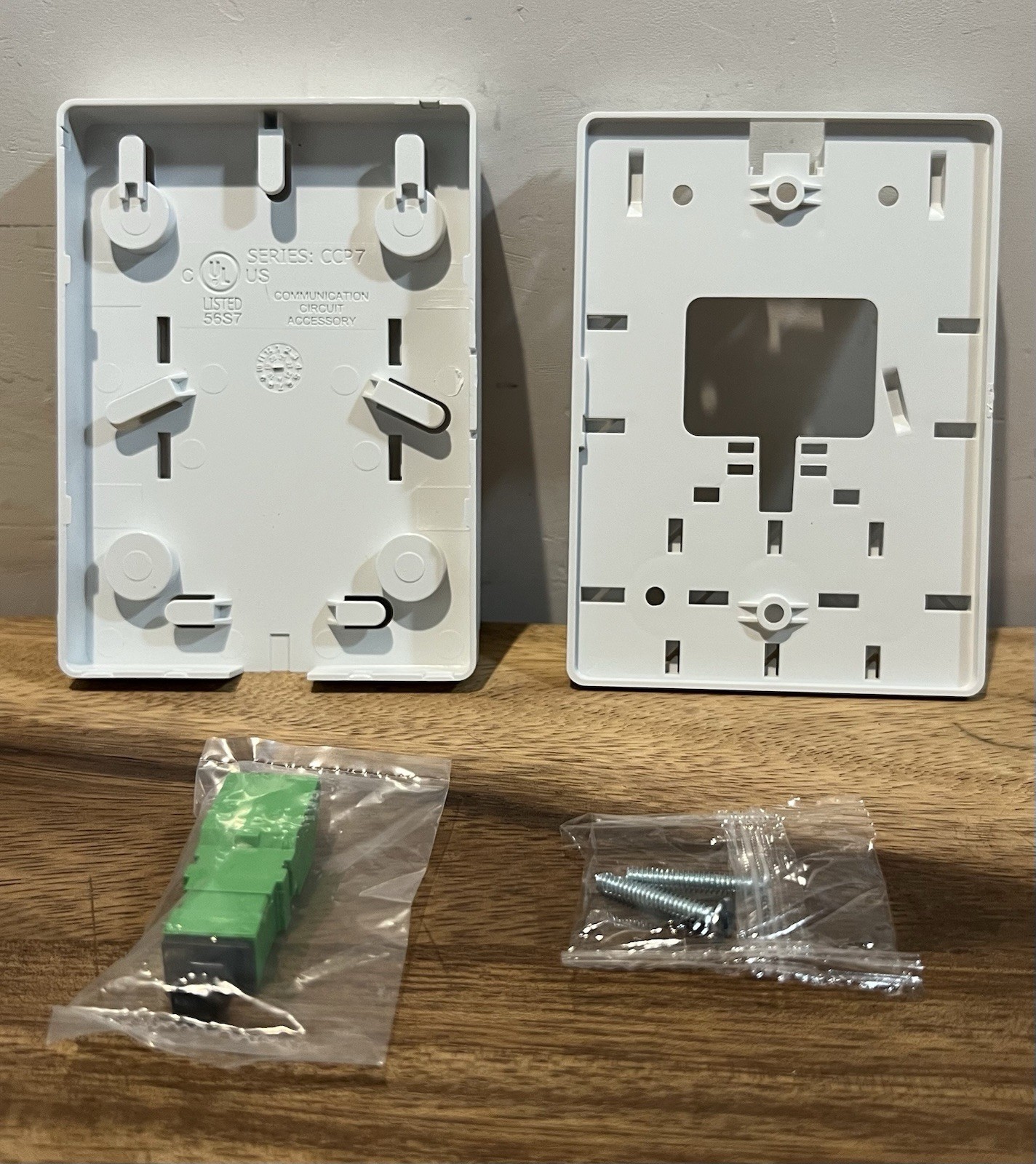 AT&T Internet Fiber optic wall plate ATT w/ coupler for 010-ONT Uverse U-verse