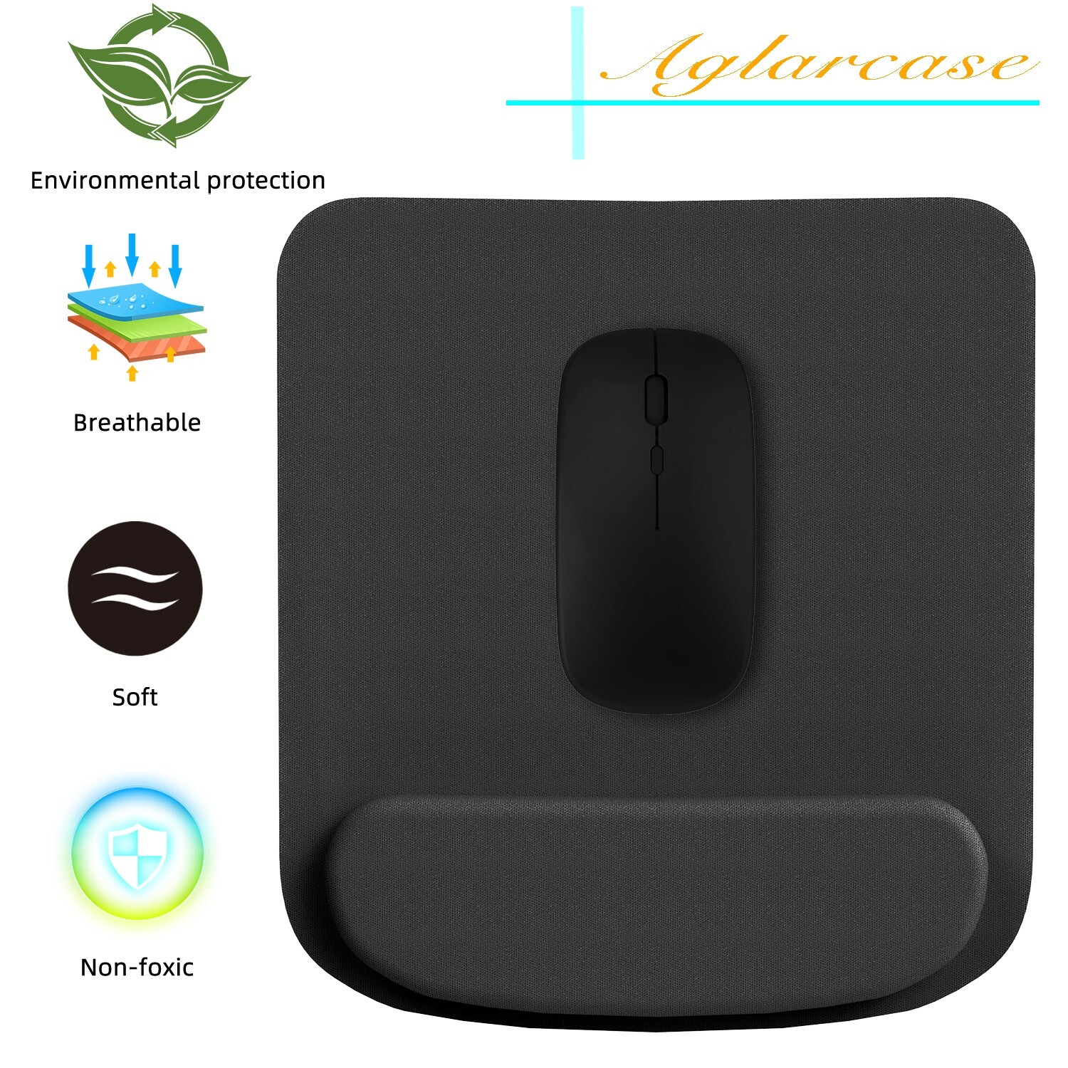 Comfort Mouse Pad – Cushioned Wrist Support, Non-Slip Base for Computer Desk USA