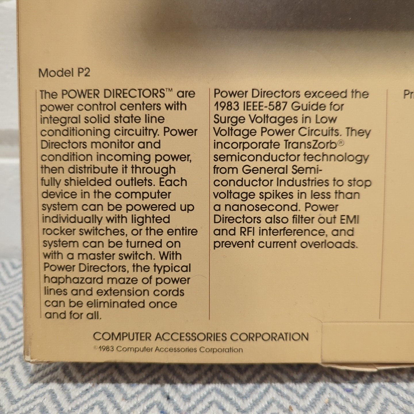 Vintage CA Computer Accessories Power Director Line Conditioning System P2 1983