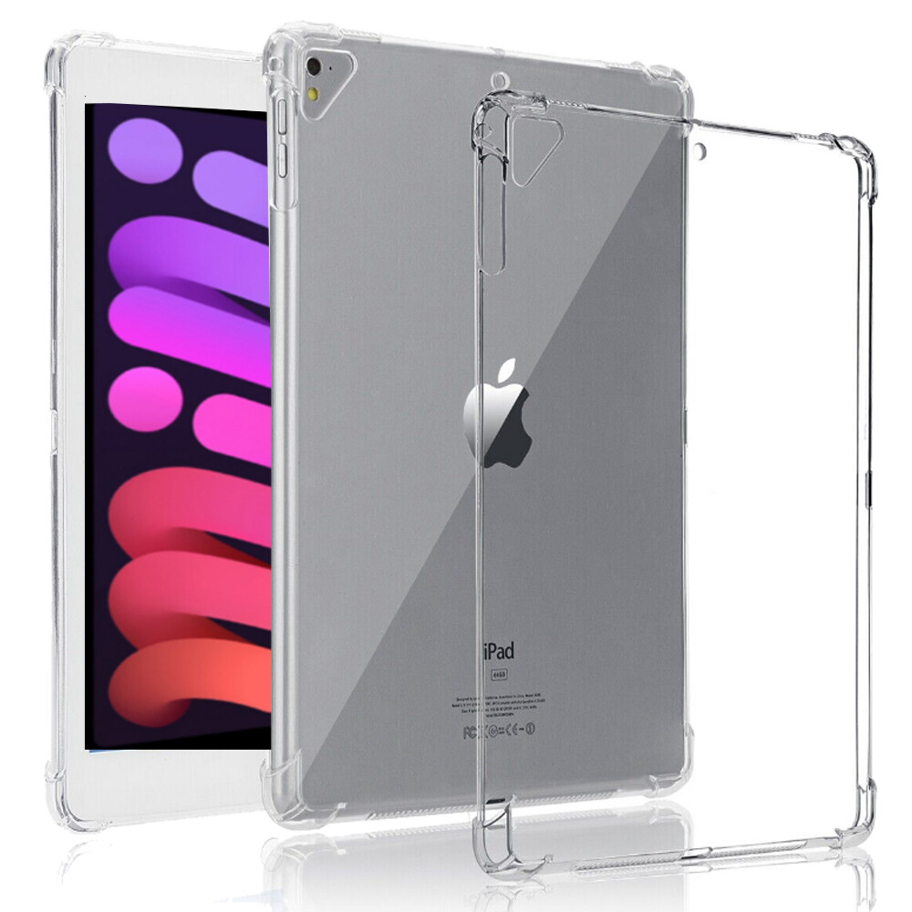 For iPad 2/3/4/5/6/7/8/9 Mini Pro 11 M4 Case Clear Soft Gel TPU Shockproof Cover