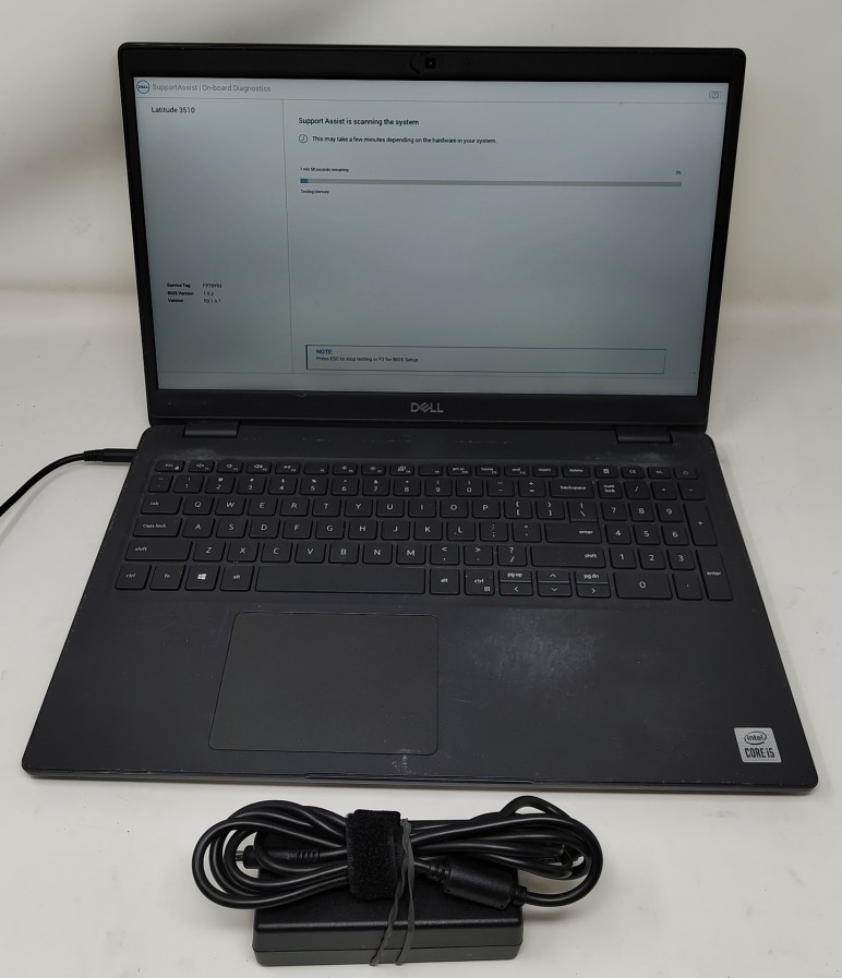 DELL LATITUDE 3510 Laptop Intel I5-10210U 8GB 256GB SEE NOTES