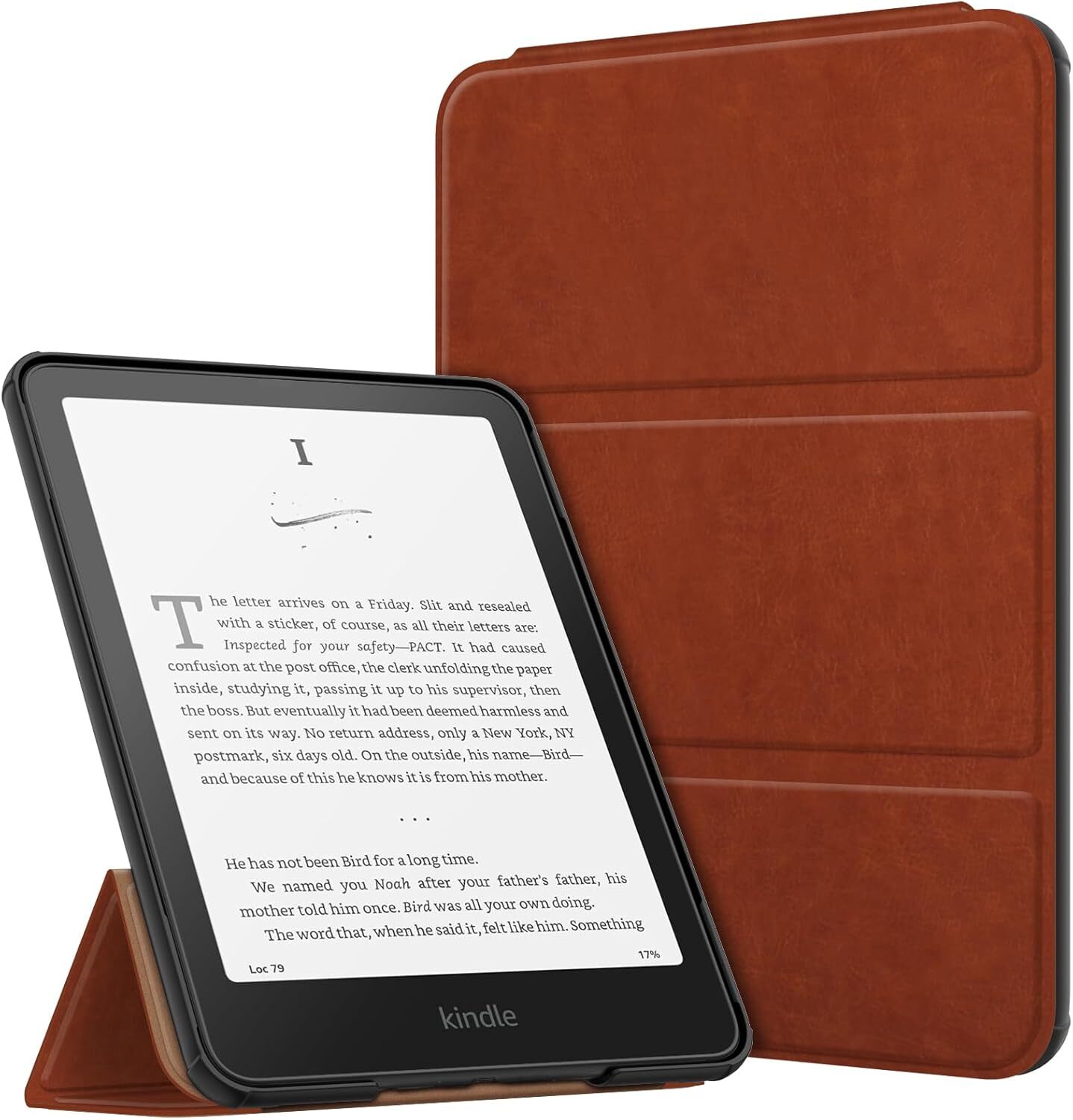 Trifold Case for 7″ Kindle Paperwhite 12th 2024 Foldable Stand Cover Wake/Sleep