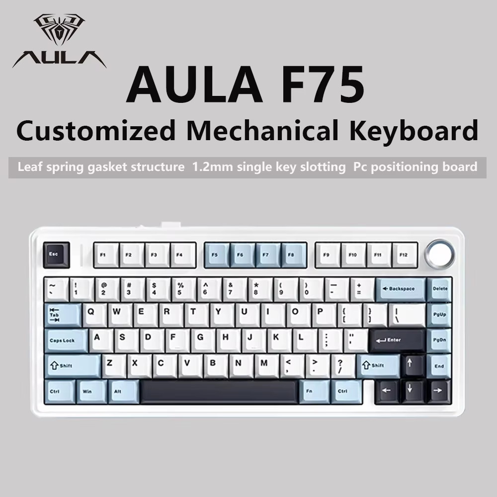 F75 2.4G Wireless/Bluetooth/Wired Gaming Mechanical Keyboard RGB Customized 75%
