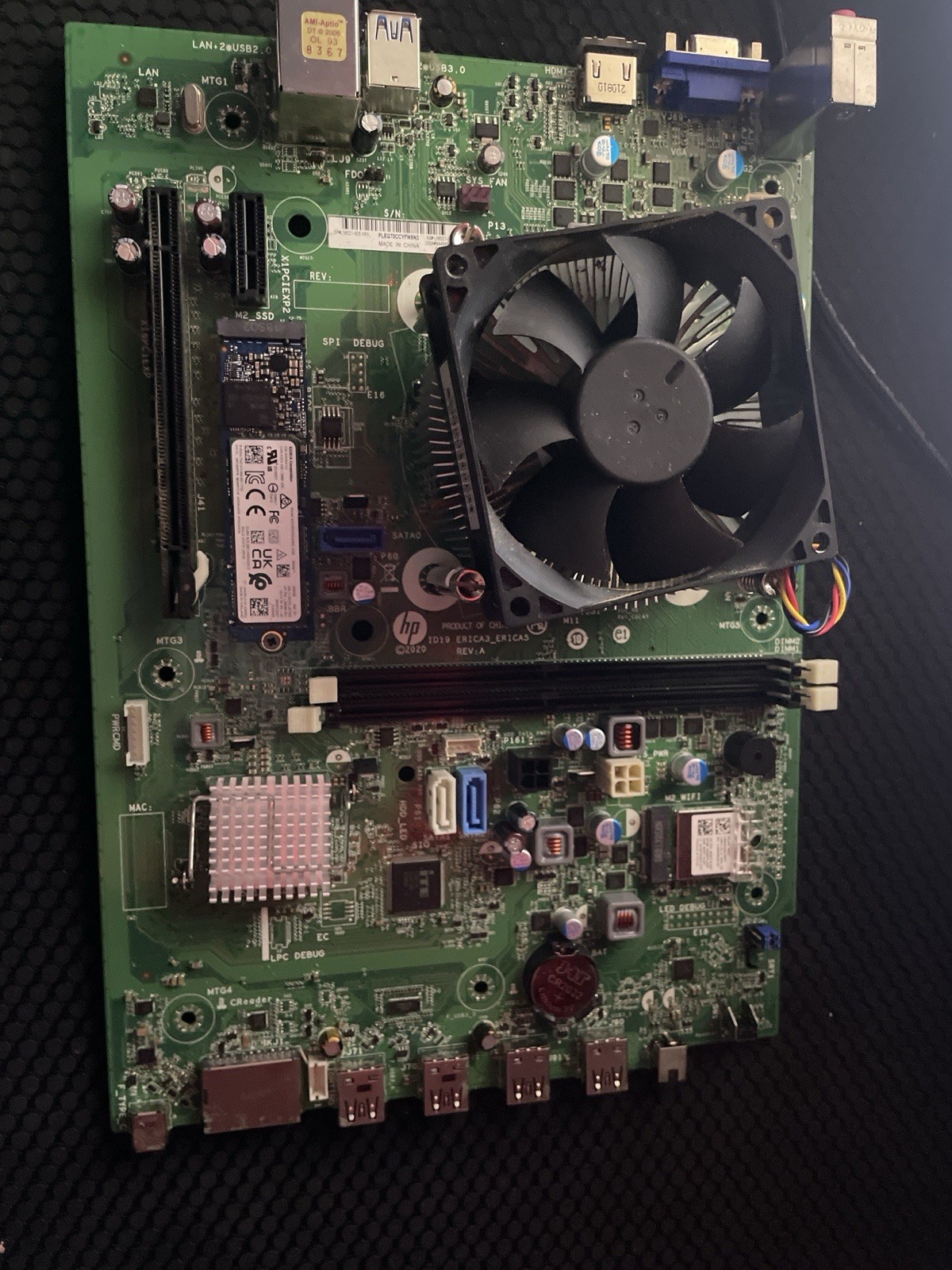 HP MicroATX Motherboard Intel CPU DDR4 PCIe M.2 HDMI USB On-Board Audio Combo