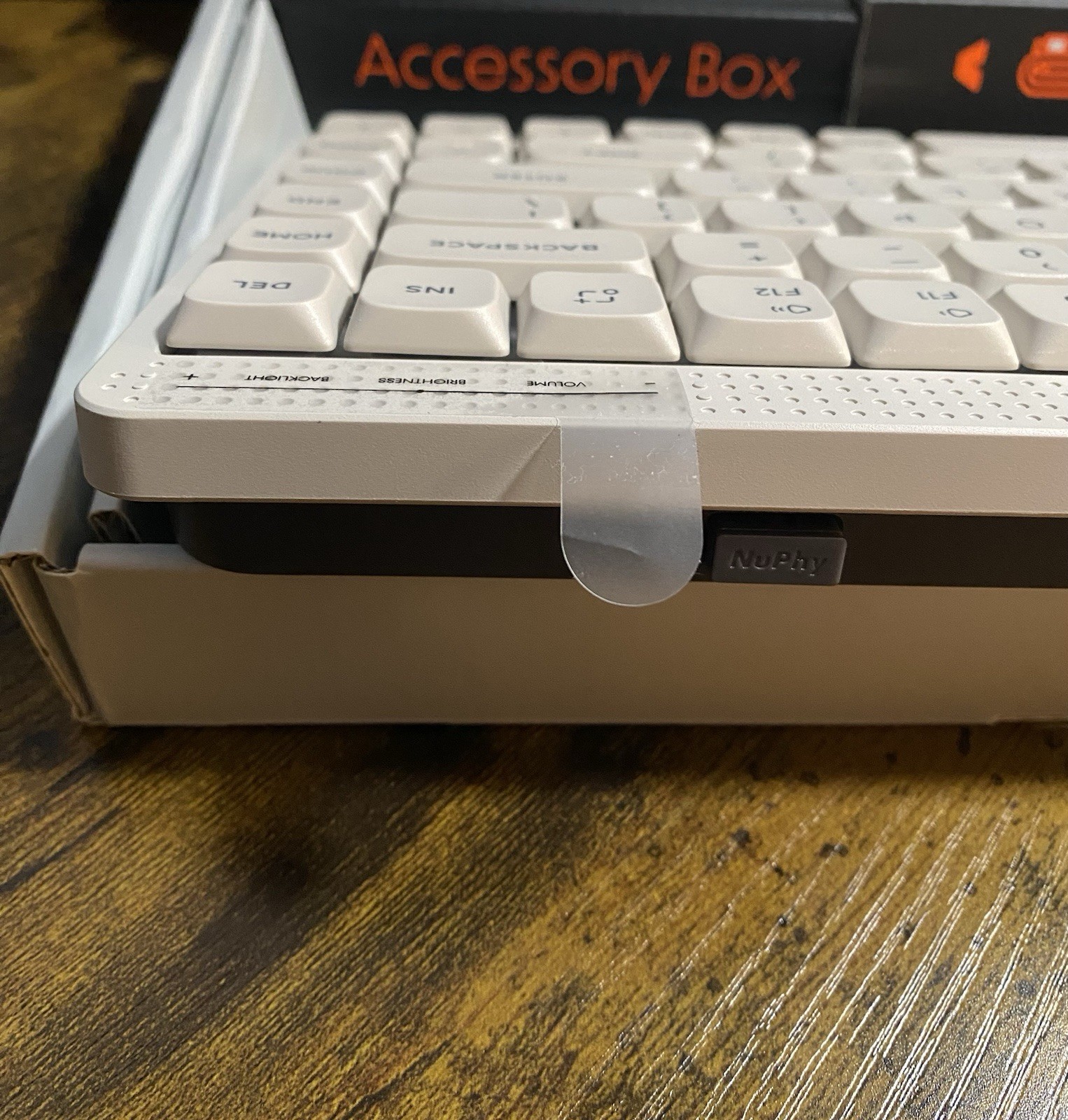 NuPhy Node75 Low Profile Wireless Mechanical Keyboard Brown Nano Lunar White