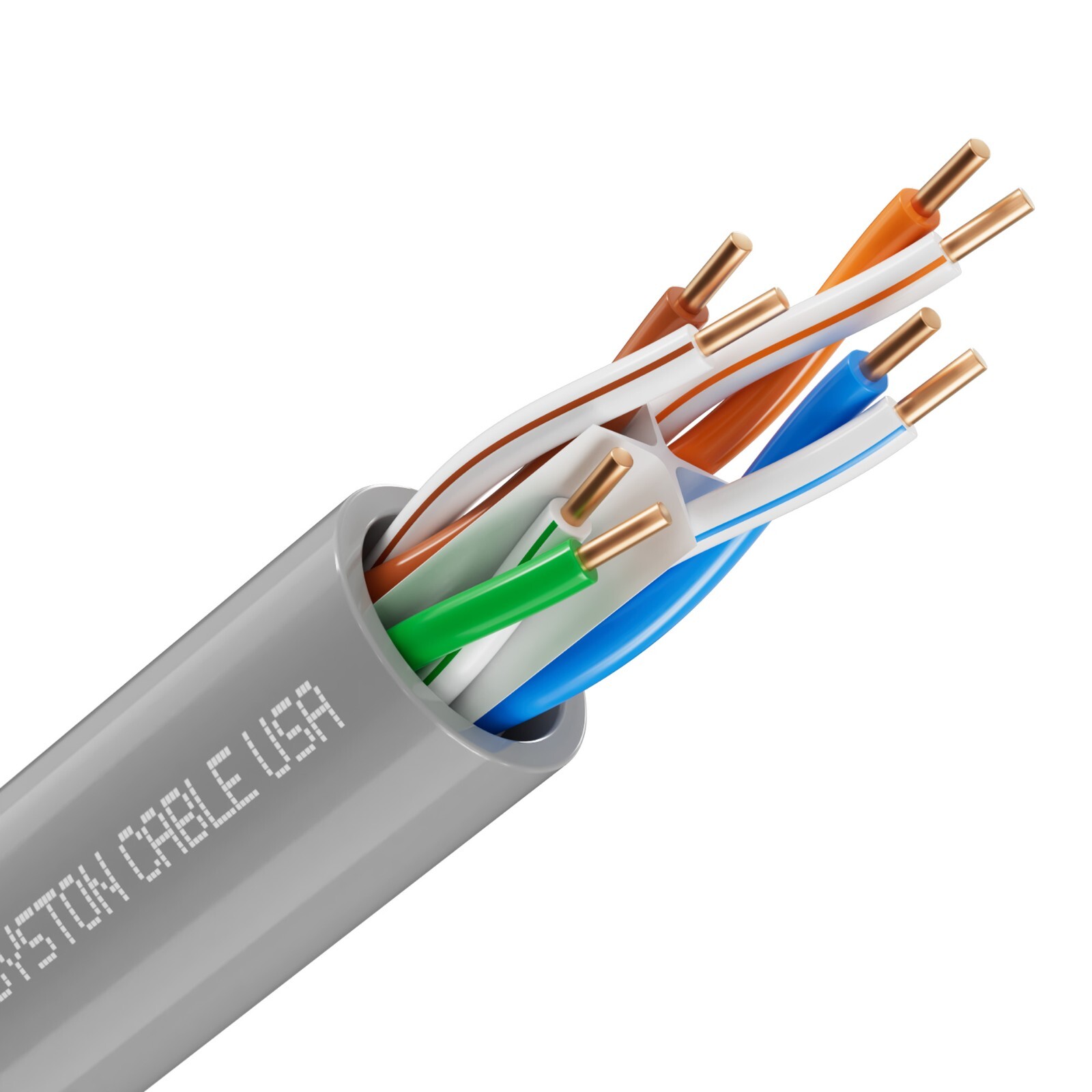 Syston Cat 6E Ethernet Network Cable 600MHz 23AWG UTP Solid Copper Wire-CMR Bulk