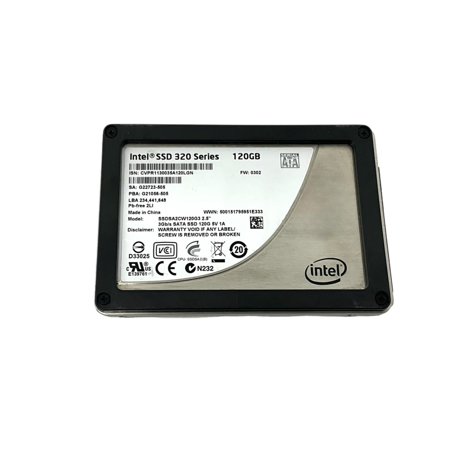 Intel 120GB SATA SSD 2.5″ MLC SFF Enterprise Solid State Drive 3Gbps 38K IOPS
