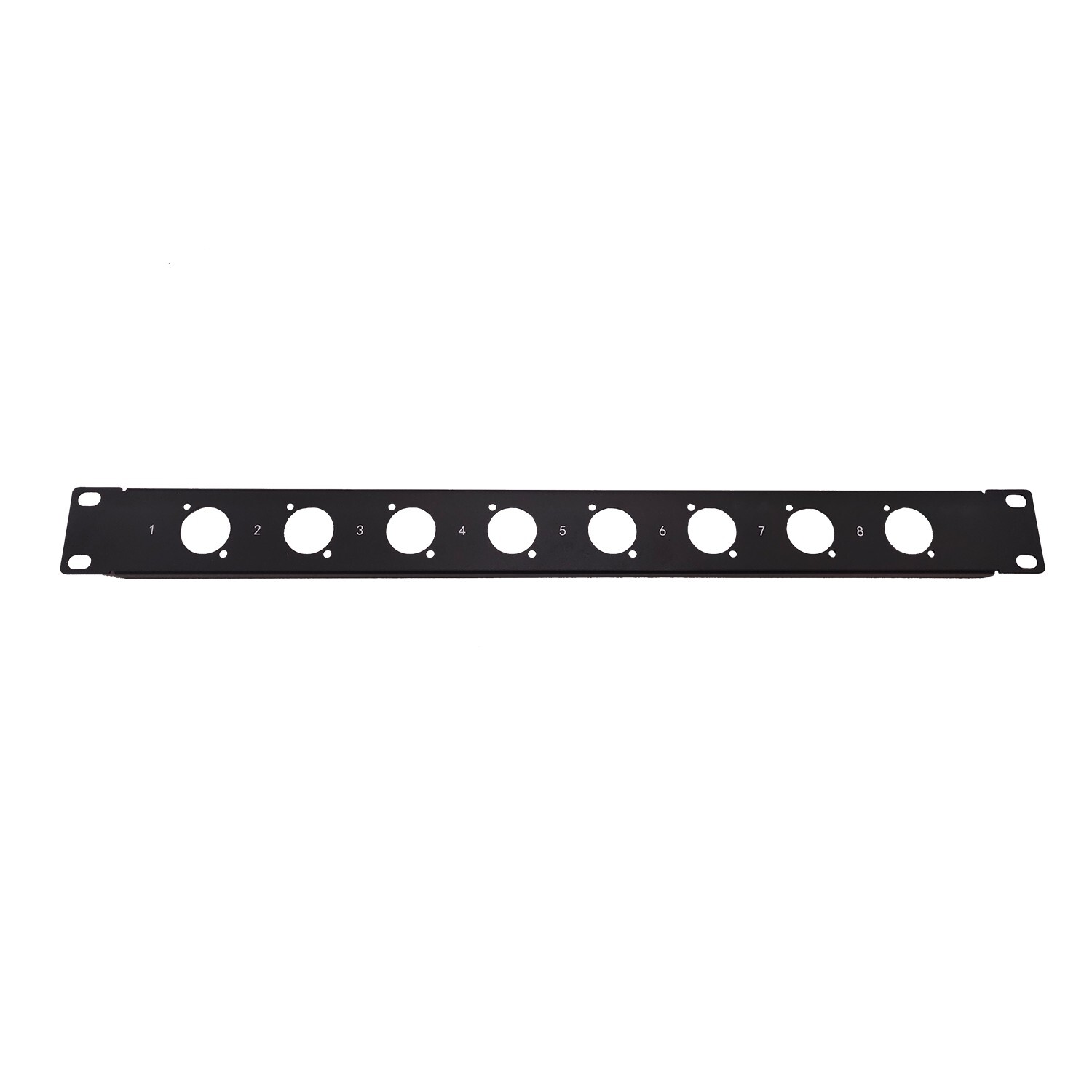 8-Hole 1U Audio Rack Panel Chassis Mount for Neutrik D Size XLR 1/4″ TRS SPEAKON