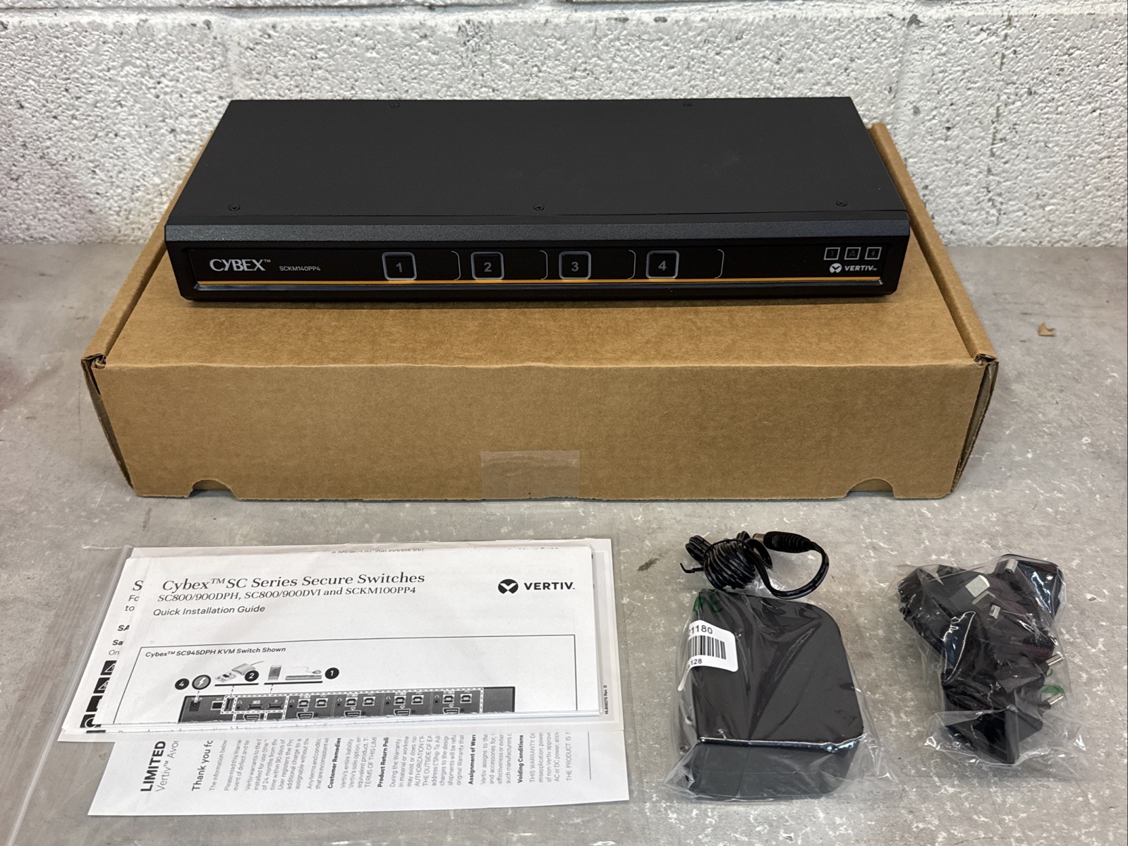 New Sealed – Vertiv Cybex SC Secure KM Switch 4-Port PP4.0 SCKM140PP4