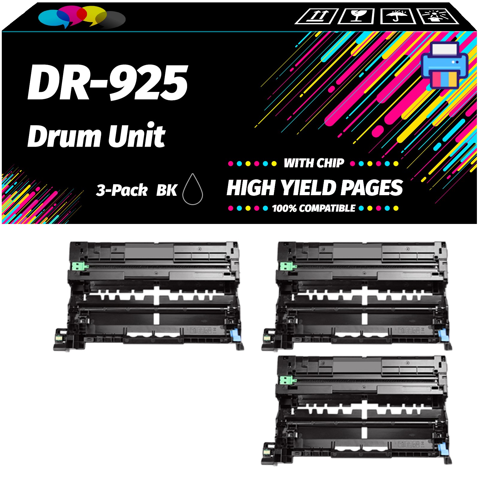 DR-925 Drum Unit for Brother HL-L6310DW HL-L6415DW HL-L6415DWT etc. Printers