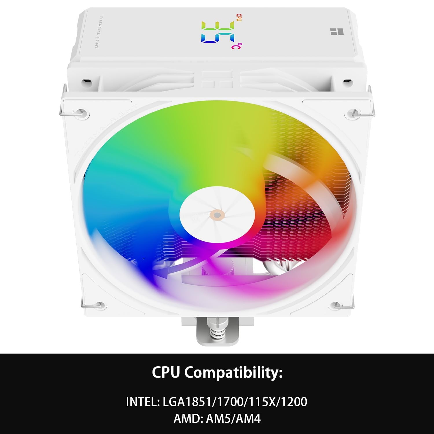 Assassin X 120R Digital ARGB White CPU Air Cooler, 2000RPM Speed,4 Heatpipes