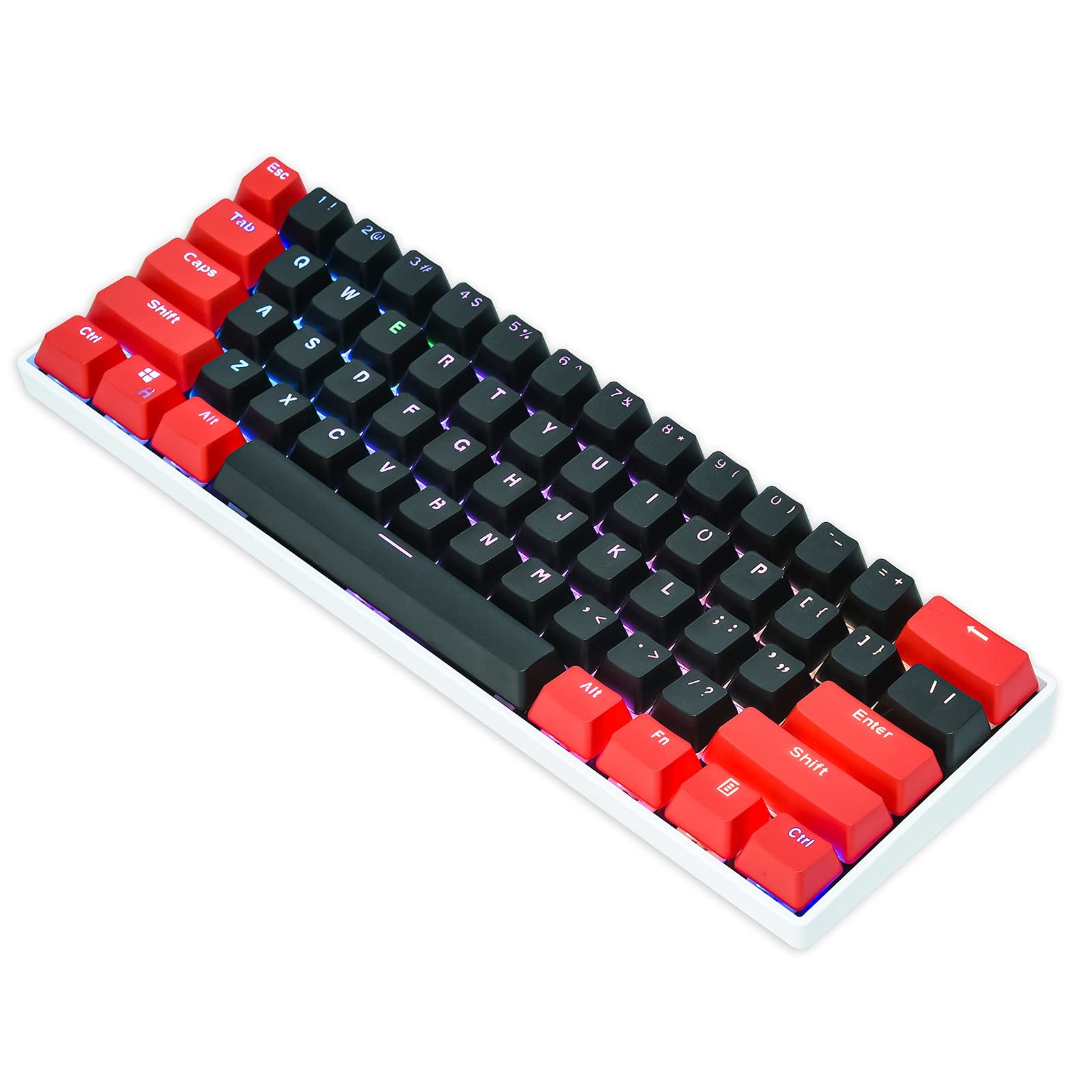 PBT Keycaps Red and Black Keycaps 60 Percent, OEM Profile Custom keycaps Set, Su