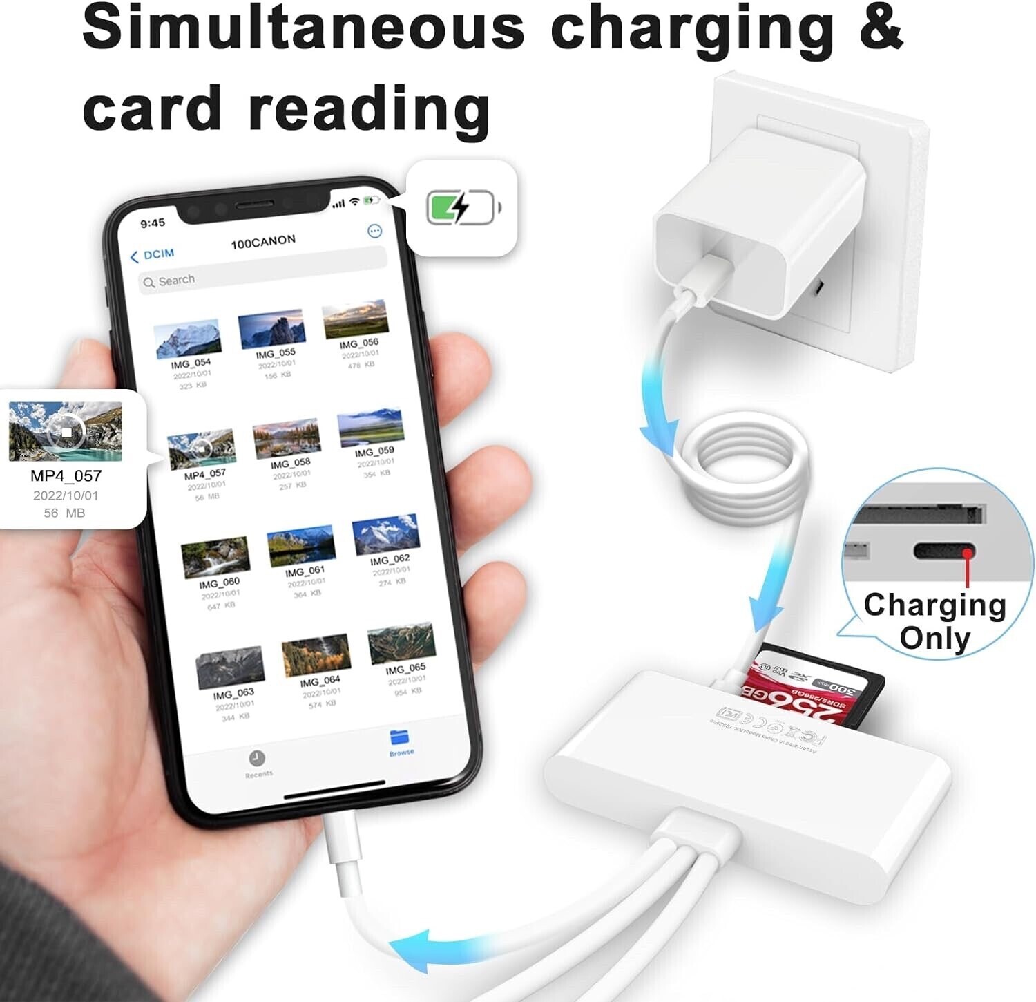5 in 1 Memory Card Reader USB 3.0 OTG Adapter SD Card Reader For iPhone/iPad