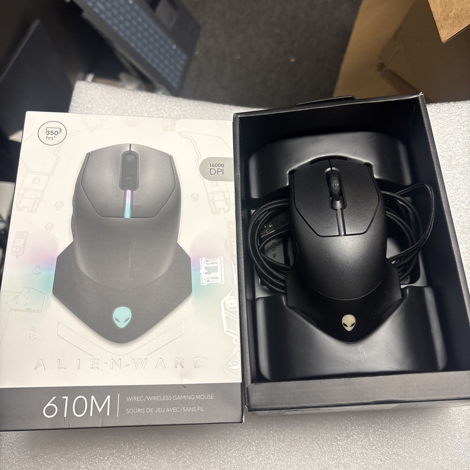 DELL Alienware Gaming Mouse AW610M, Wired/Wireless, 16000 dpi Black