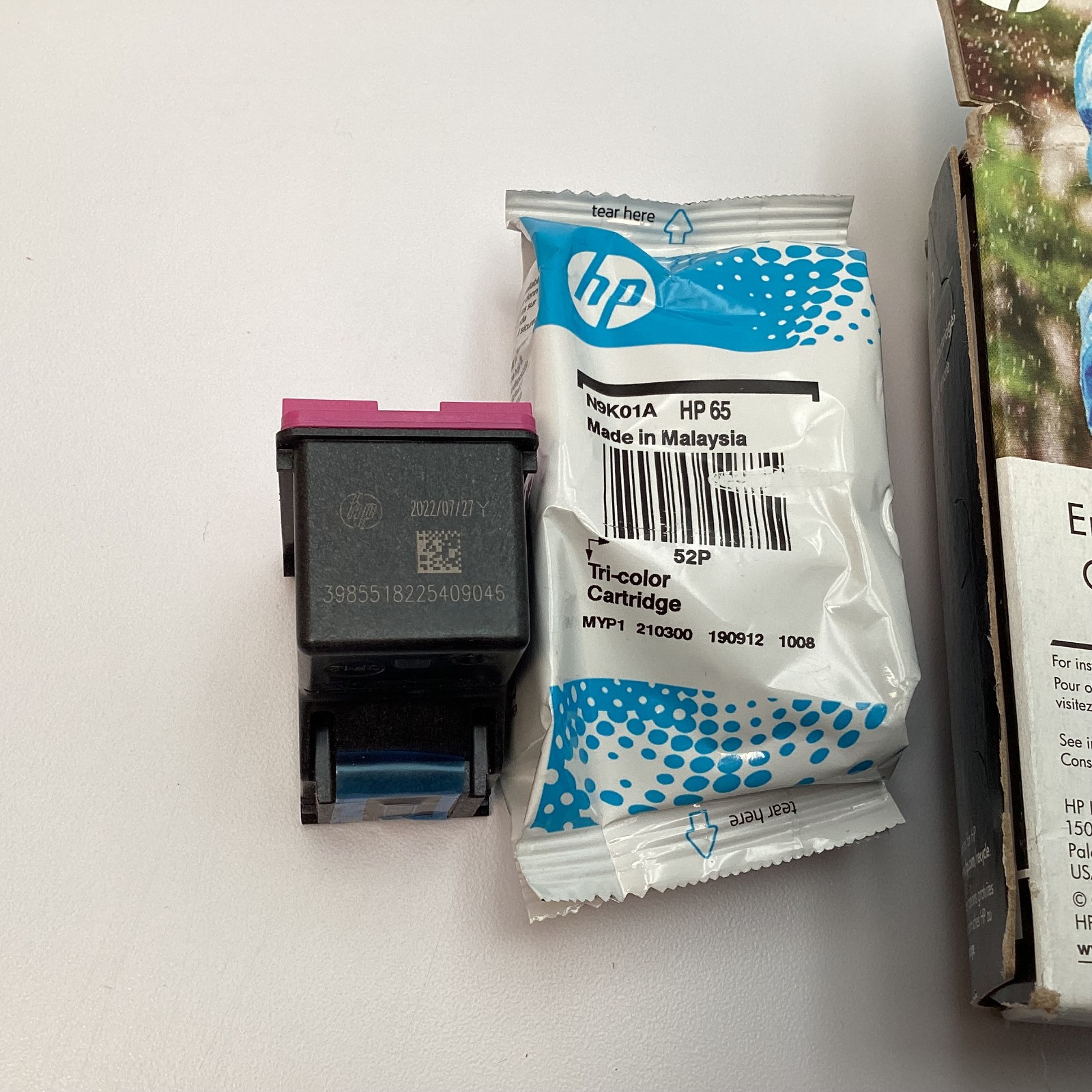 Lot of 4 Total Genuine HP 65 Ink Cartridges – Mixed Lot – Exp 2020 – 2022 – New