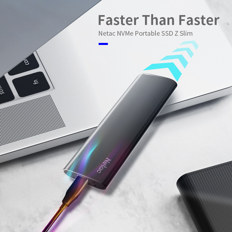 Netac 250GB Portable SSD USB 3.2 Gen2 10Gbps Type-C External Solid State Drive