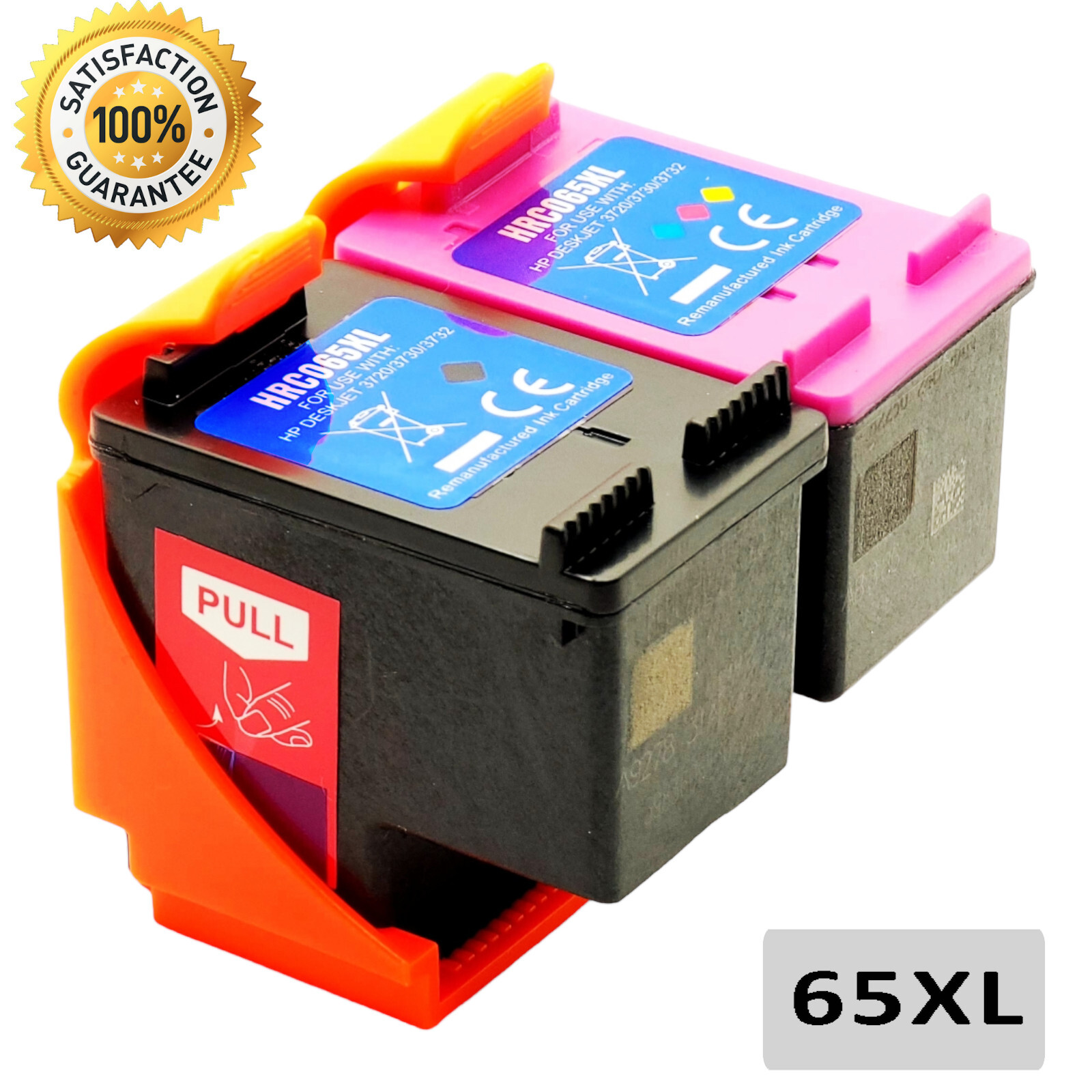 2pk 65XL Ink Cartridges for HP Deskjet 2652 2655 3752 3755 3758 Envy 5010 5020