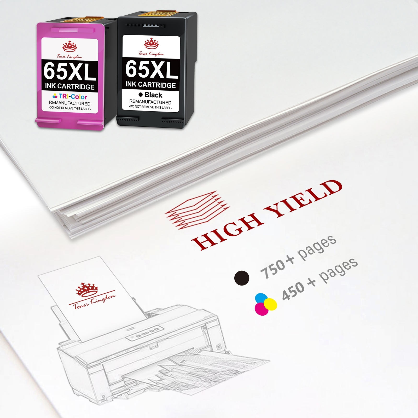 65 XL 65XL Ink Cartridge For HP Deskjet 2600 2652 2636 ENVY 5010 5052 5055 LOT