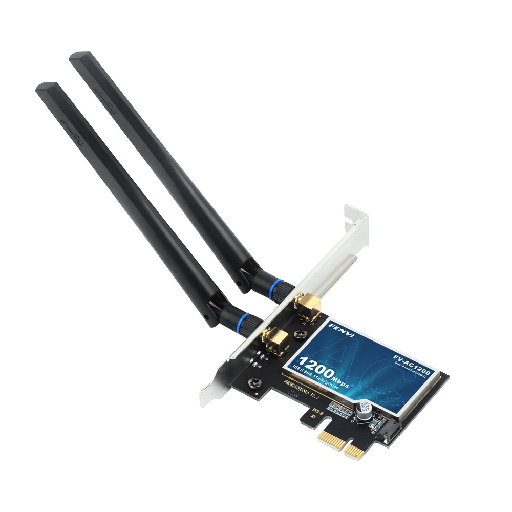AC1200 WiFi 5 PCI-E Wireless WiFi Card Bluetoot 4.0 Dual Band Adapter Desktop PC