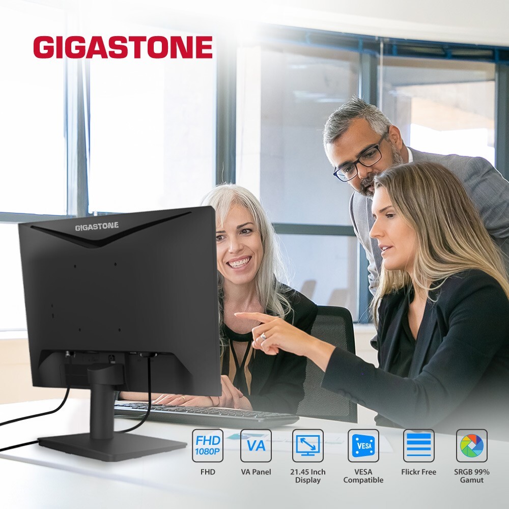 Gigastone 21.45 inch VA LED Back Light Monitor 75Hz FHD 1920 x 1080