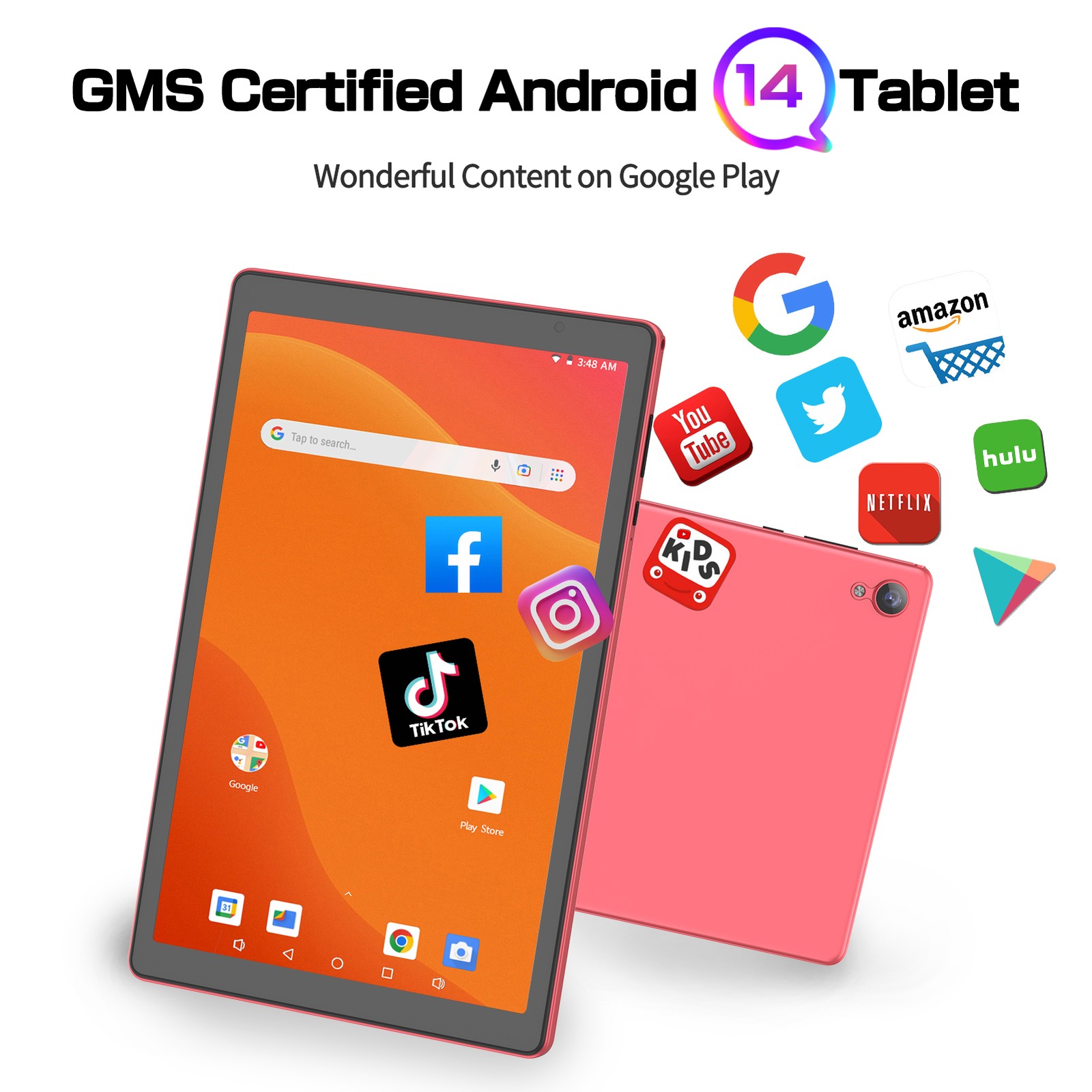 10 Inch Android 14 Tablet PC PAD 4(2+2)GB RAM 32GB ROM Quad-Core WIFI 6000mAh